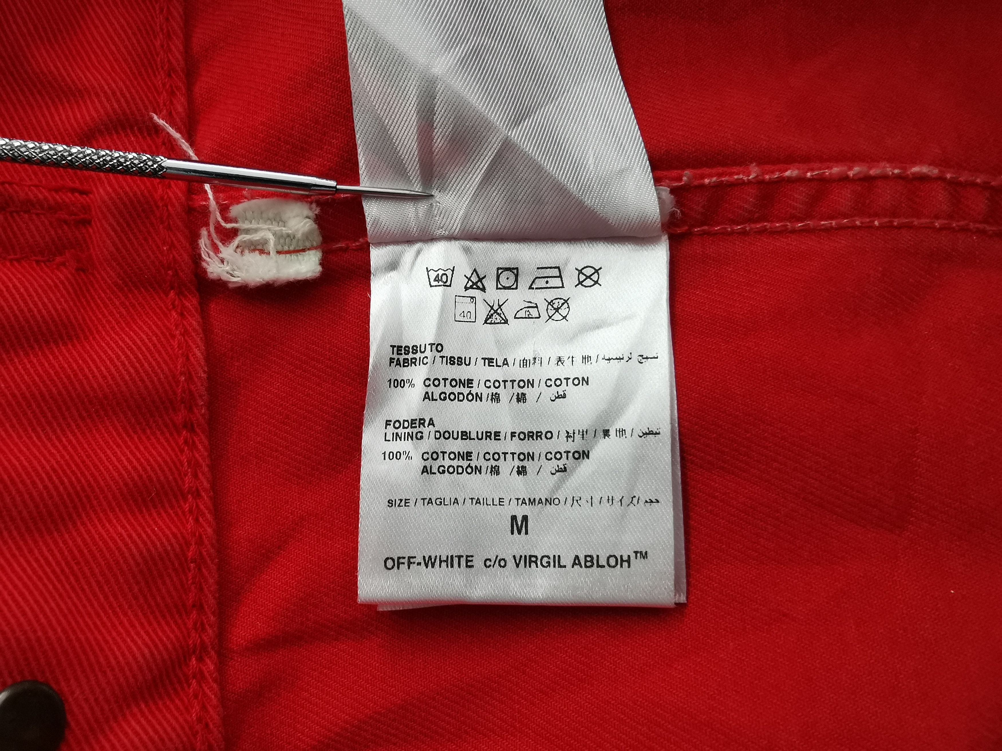 Off-White Off White X Virgil Asloh "The End 2017" Red Denim Jacket Size US M / EU 48-50 / 2 - 8 Thumbnail