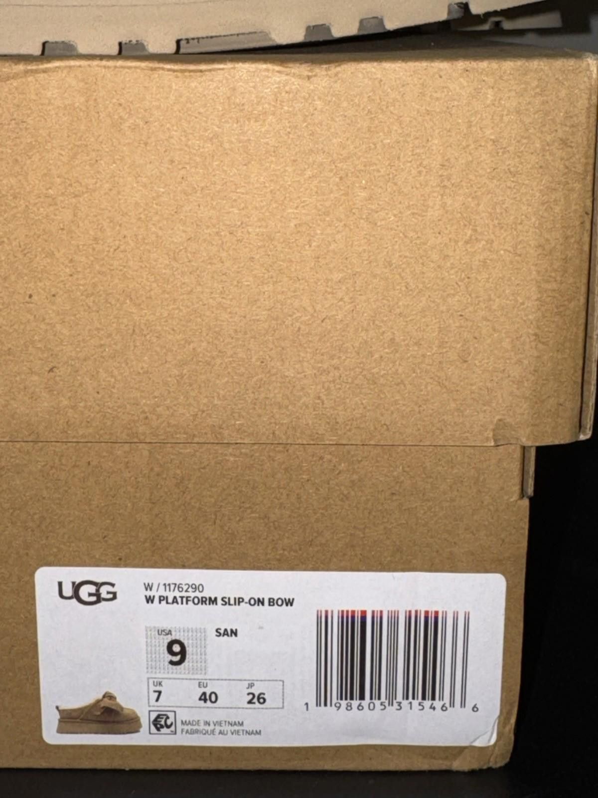 Ugg Size 9 Women’s UGG Platform Slip-On Bow Slipper - Sand - Size US 9 / IT 39 - 8 Thumbnail