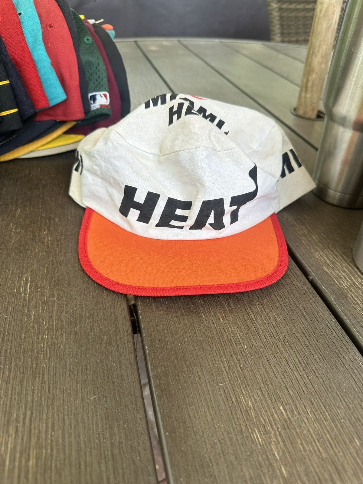 NBA 90s vintage Miami Heat Hat Size ONE SIZE - 1 Thumbnail