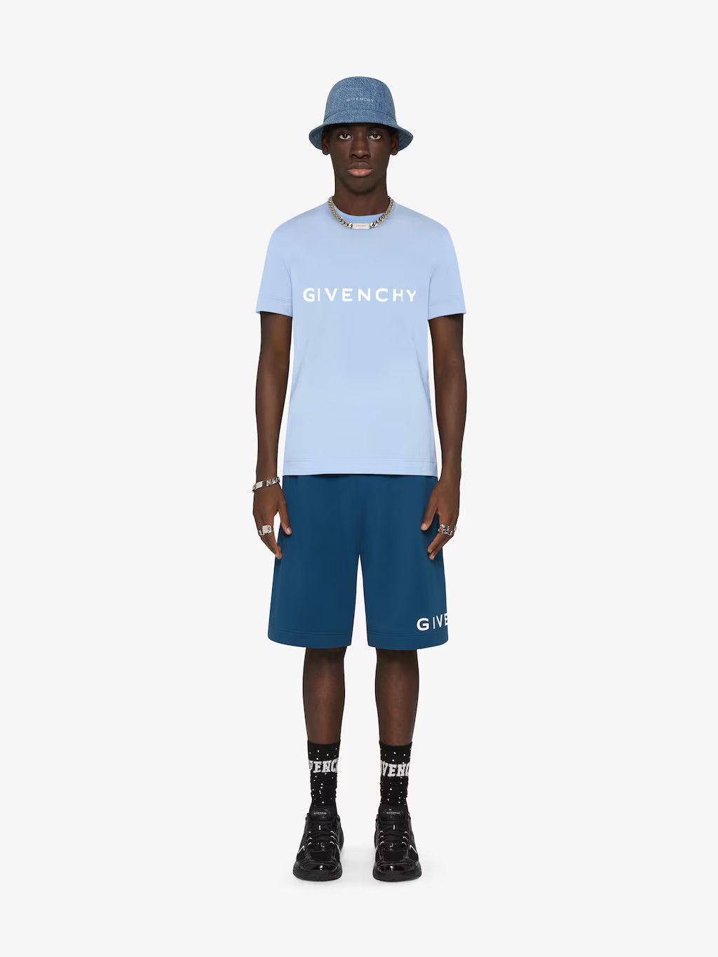 Givenchy o1srvl11e0625 Archetype Slim Fit -Shirt in Blue Size US L / EU 52-54 / 3 - 3 Thumbnail