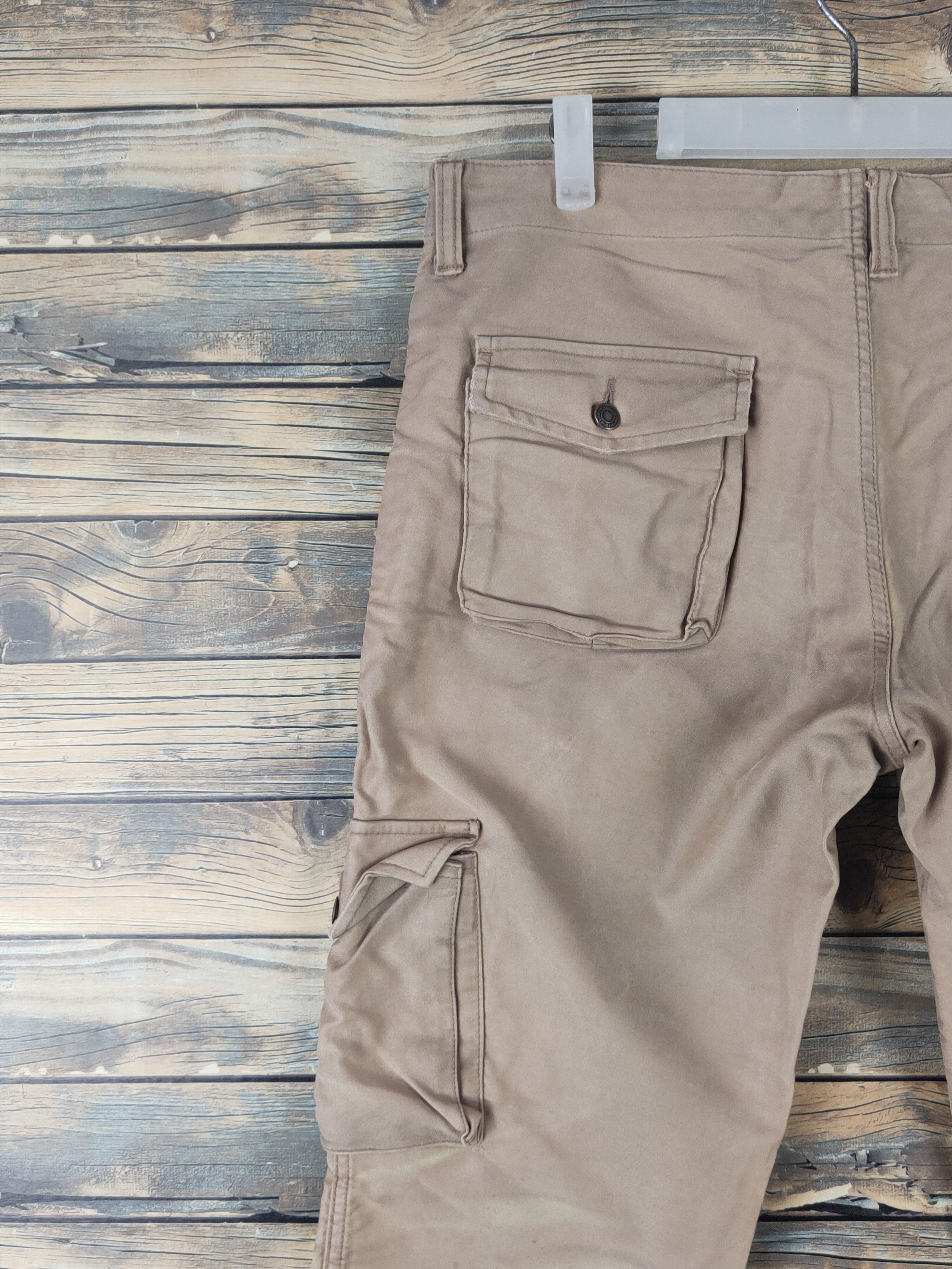 Global Work DL Global Work Light Brown Multipocket Cargo Pants #1648 Size US 34 / EU 50 - 8 Thumbnail