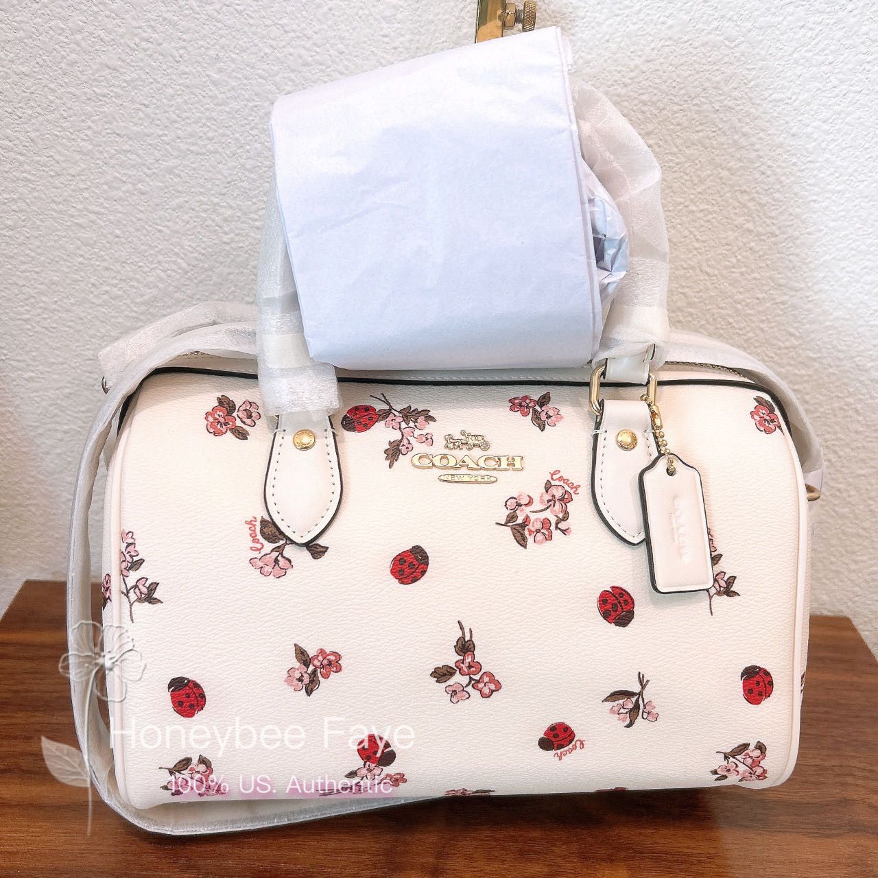 NWT Coach Rowan Satchel In Signature Canvas selling With Jumbo Floral Print