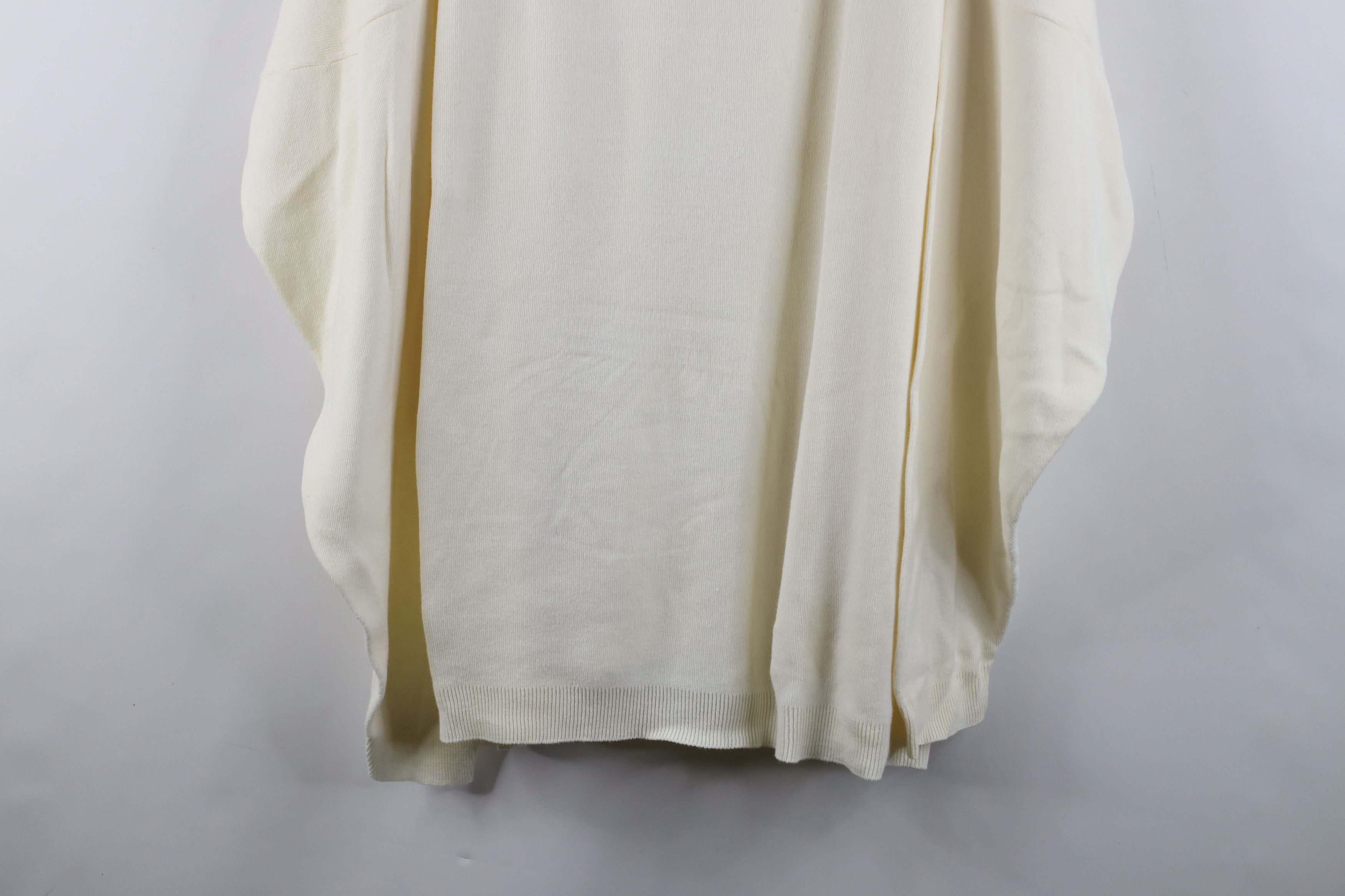 Vintage Vintage 90s Streetwear Lightweight Knit Sweater Cream USA Size XXL / US 16-18 / IT 52-54 - 3 Thumbnail