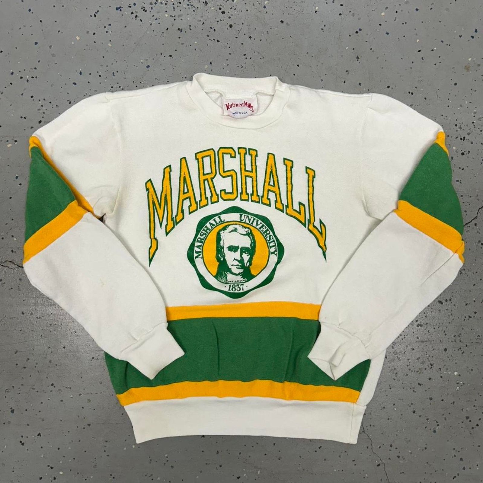 Nutmeg VTG 80s Marshall University crewneck sweatshirt Size US S / EU 44-46 / 1 - 1 Thumbnail