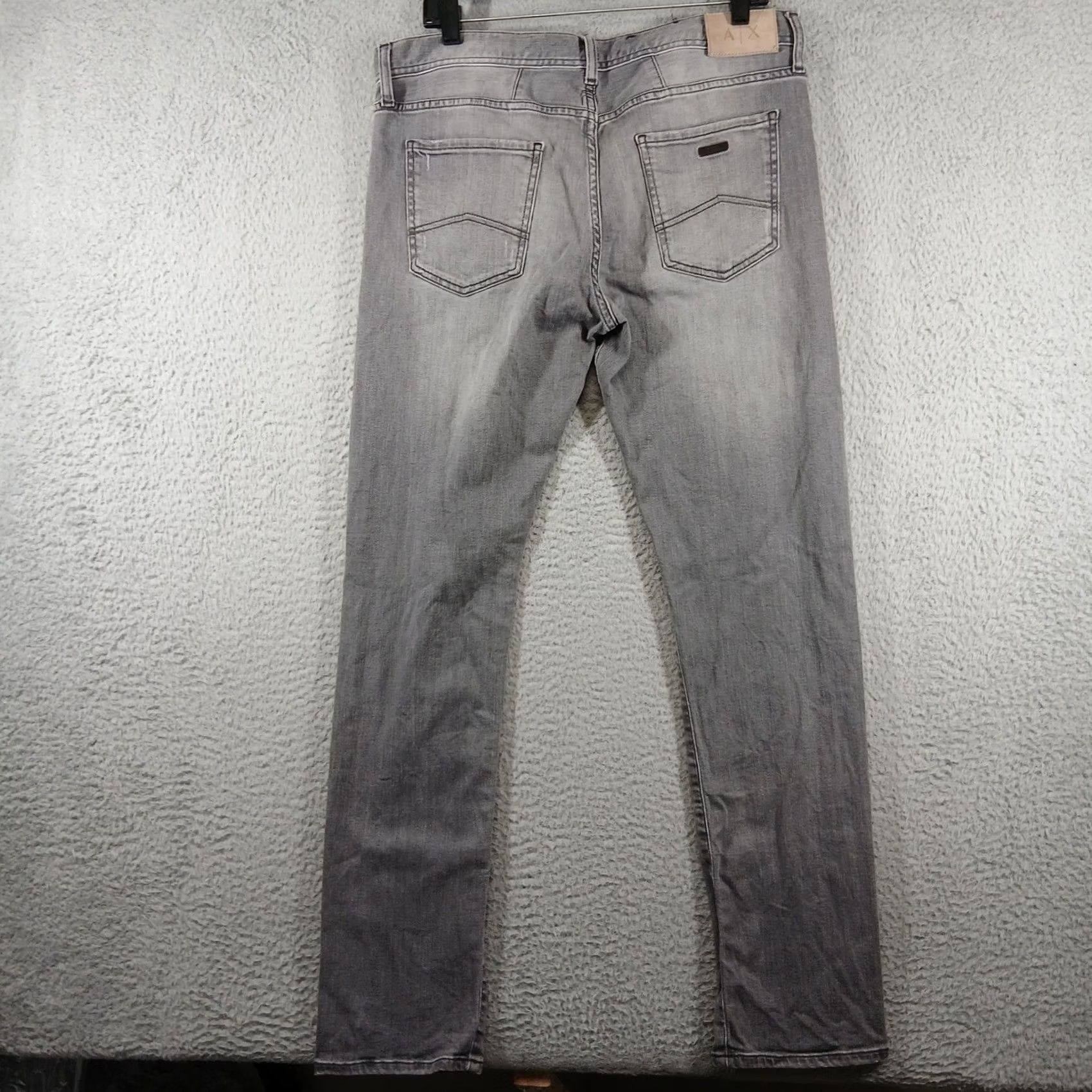 Armani Exchange Armani Exchange J13 Slim Jeans Distressed 33 Gray Denim Men Shirt? Size US 33 - 3 Thumbnail