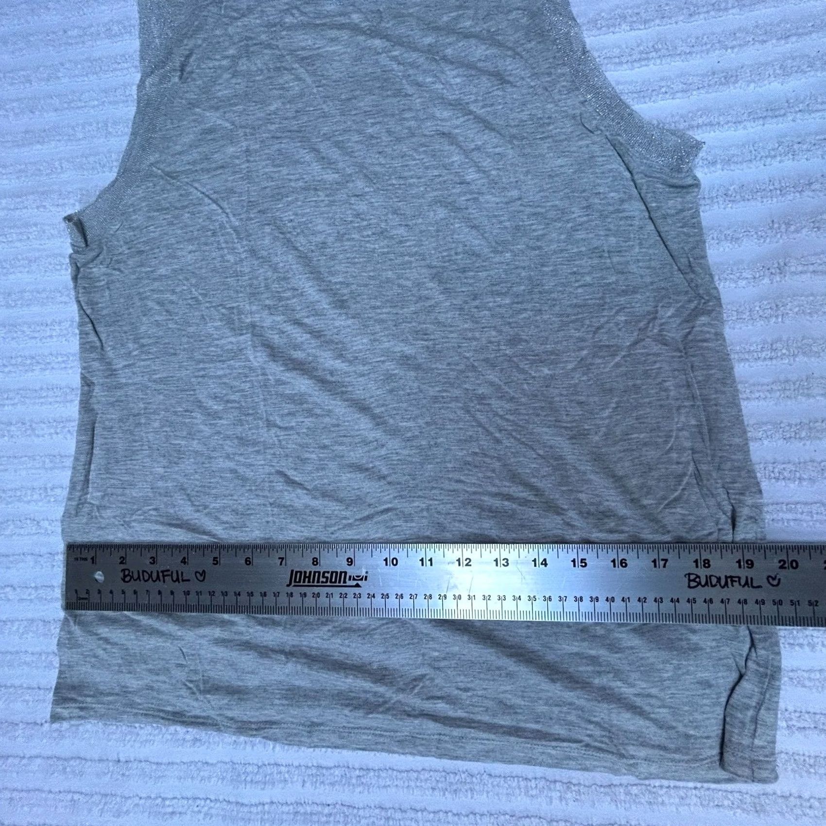 Banana Republic Banana Republic Tank Top Women's Gray Medium Sleeveless Blouse Metallic Trim Round Neck Casual Sleeveless Easy Care All Seasons Size M / US 6-8 / IT 42-44 - 8 Thumbnail