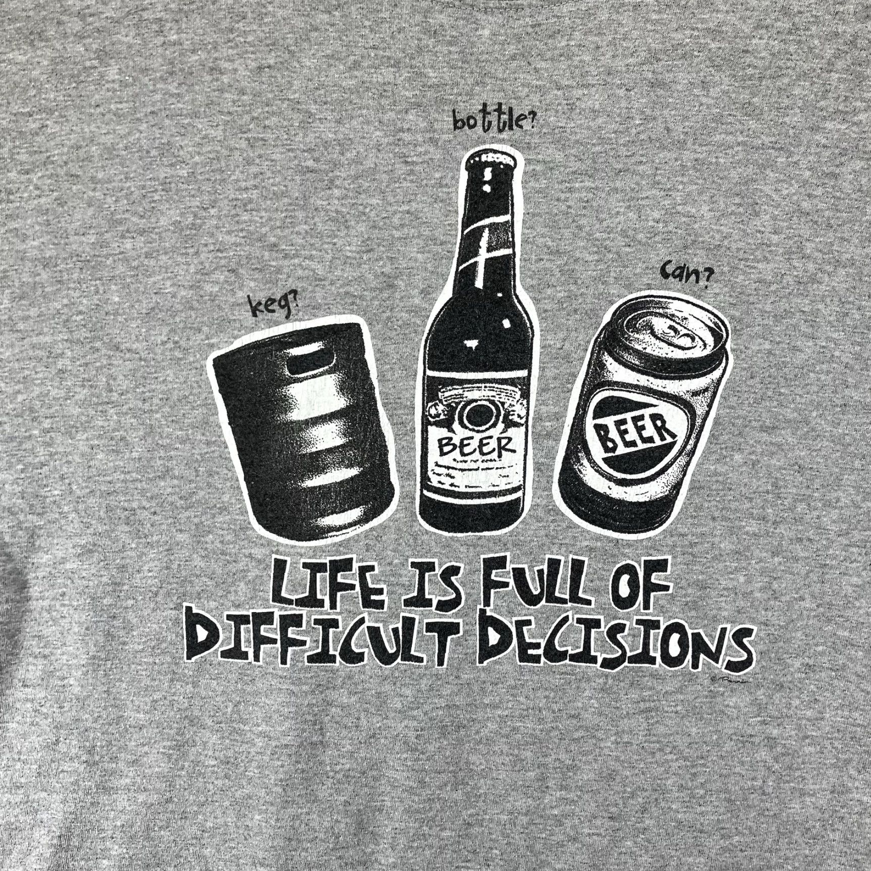 Gildan Vintage Beer Humor T Shirt XL Keg Bottle Can Dad Jokes Short Sleeve 2000s Size US XL / EU 56 / 4 - 3 Thumbnail