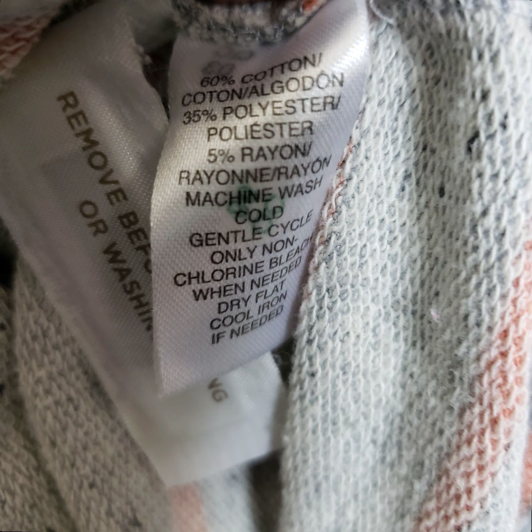 Lou & Grey Lou & Grey Womens Pullover Top Sz Large Gray Orange Stripe Side Zip Cotton Blend Shirt Womens L Gray Orange Stripe Lou & Grey Pullover Top Size L / US 10 / IT 46 - 6 Thumbnail