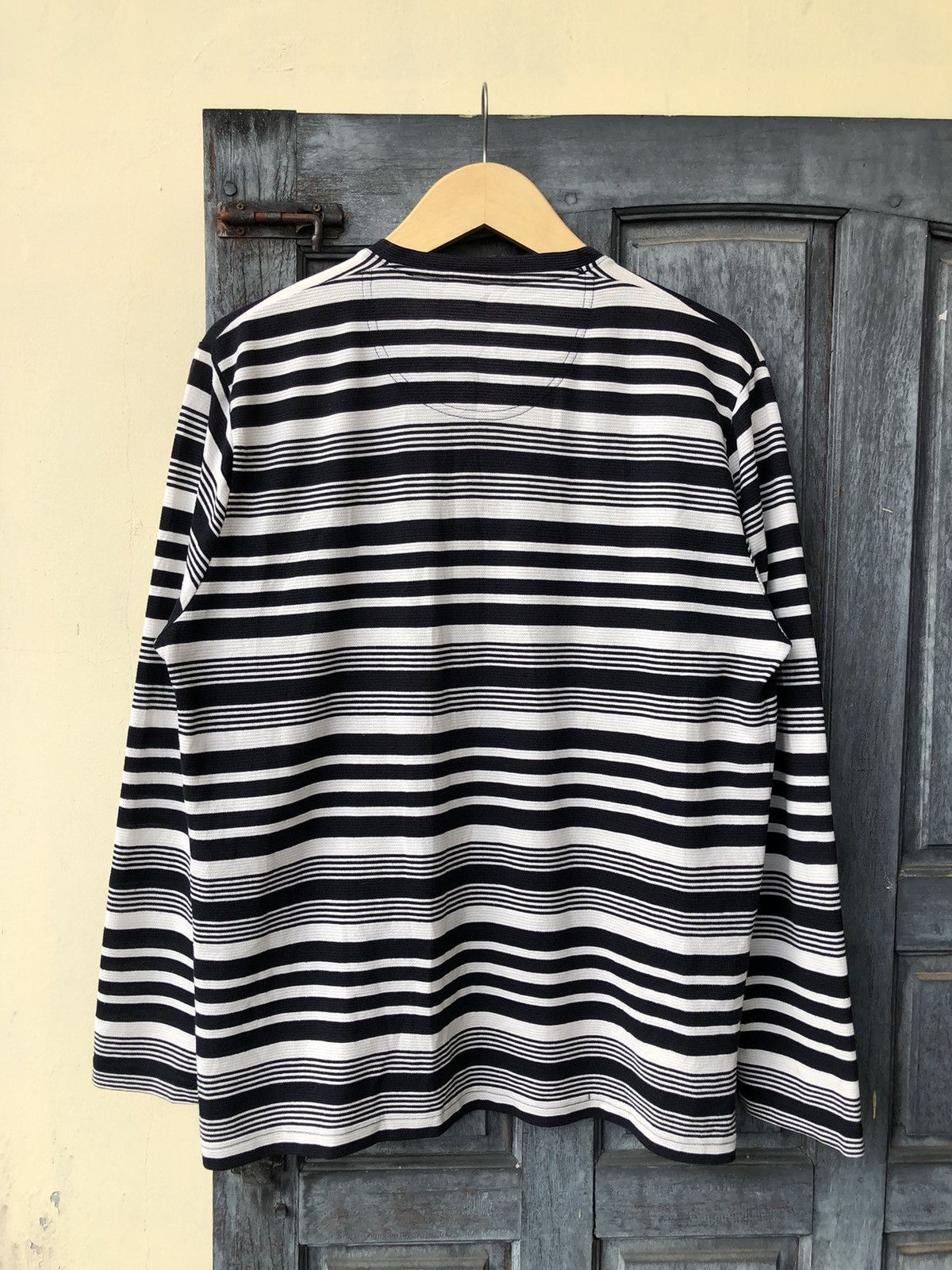 Japanese Brand Madison Walker Stripes Double Layer Pocket, Chill and Enjoy Size US XL / EU 56 / 4 - 2 Thumbnail