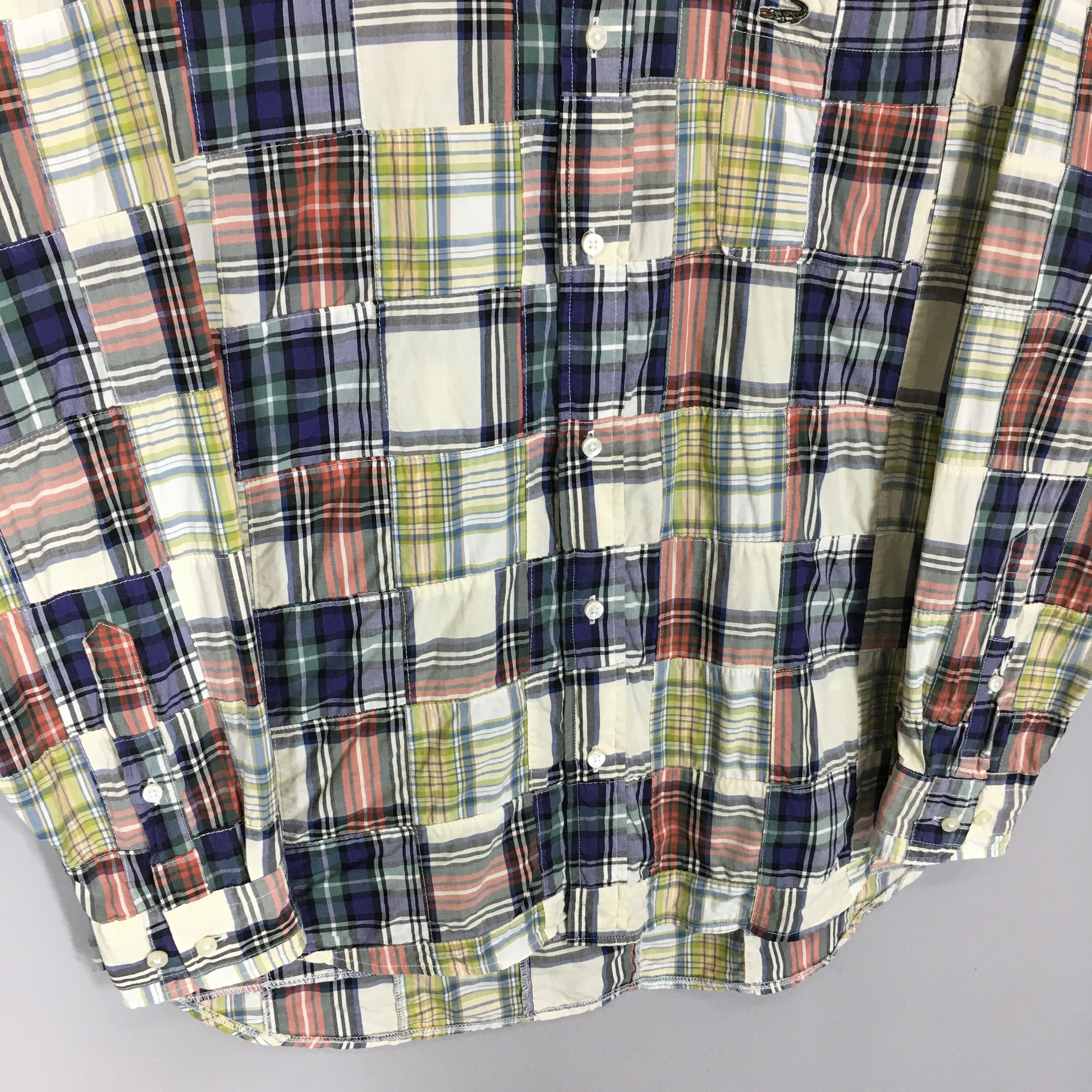 Flannel Vintage Crocodile Patchwork Checkered Rebuild Flannel Shirt Size US L / EU 52-54 / 3 - 4 Thumbnail
