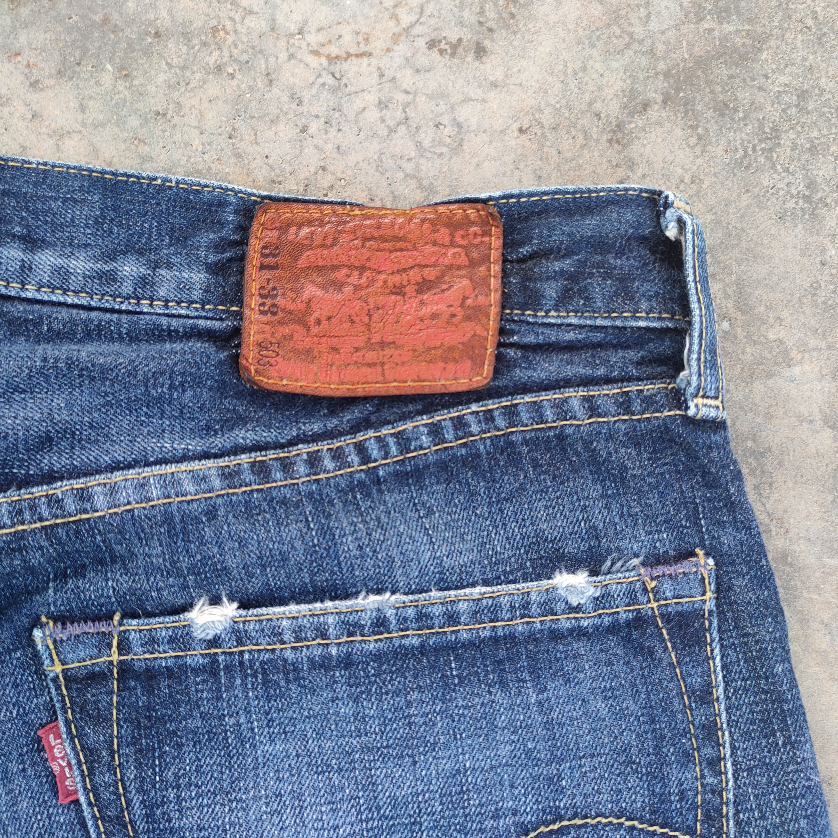 Jean × Levi's VINTAGE LEVI'S 503 FADED DISTRESSED DENIM JEAN PANTS Size US 32 / EU 48 - 10 Thumbnail