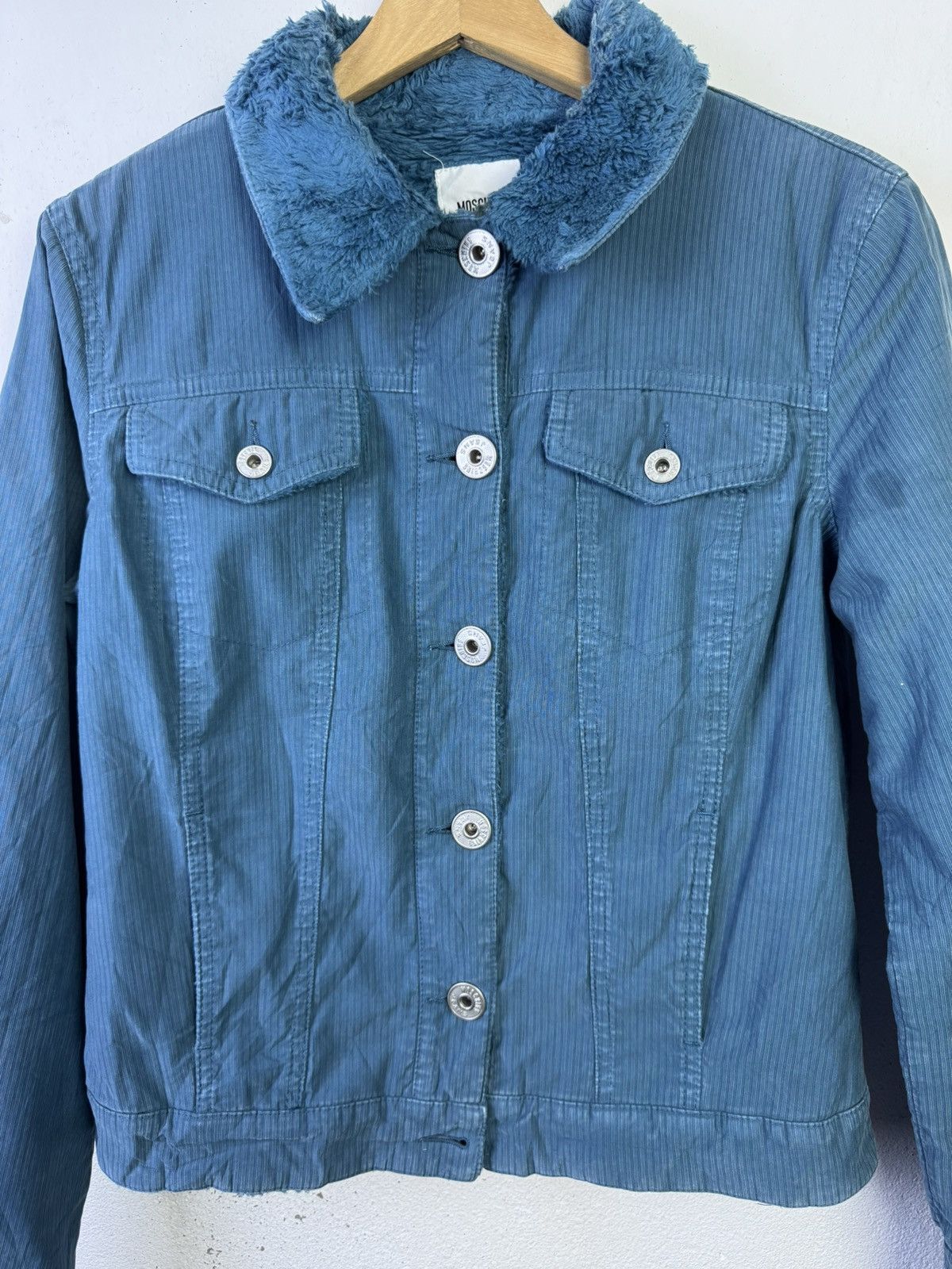 Moschino Moschino Denim Fleece Jacket Size M / US 6-8 / IT 42-44 - 2 Thumbnail