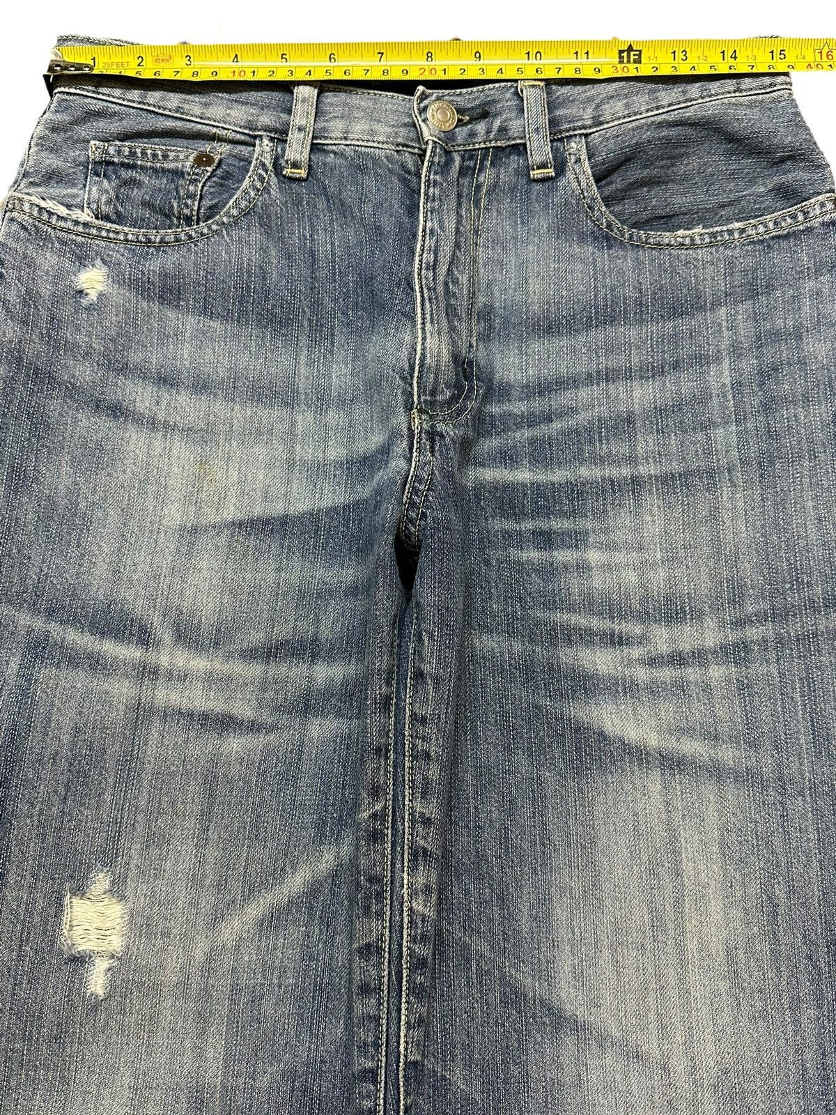 Polo Ralph Lauren Vintage RL Ralph Lauren Blue Faded Wash Distress Jeans Size US 30 / EU 46 - 13 Thumbnail