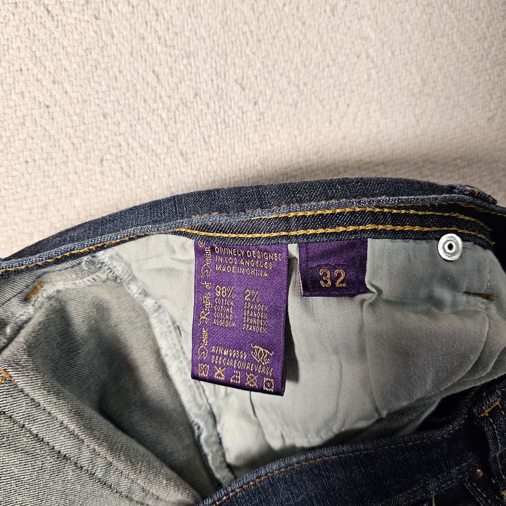 Denime DIVINE RIGHTS OF DENIM Jeans Women's 32 Skinny Mid Rise Dark Blue Denim Stretch Size 24" / US 00 / IT 34 - 4 Thumbnail