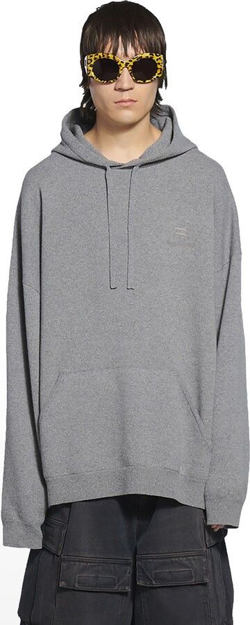 Balenciaga o1mt1gz0924 Sporty B Cosy Hoodie in Grey Size US XL / EU 56 / 4 - 5 Thumbnail