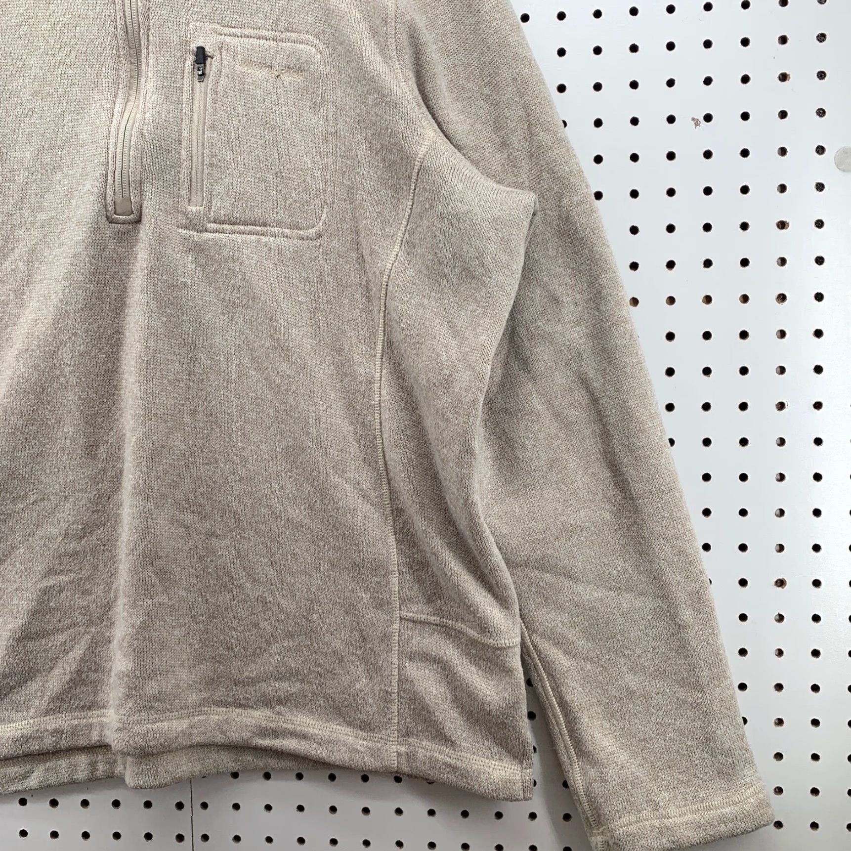 Vintage Woolrich 1/4 Zip Pullover Sweater Womens XL Beige Zipper Pockets Outdoor Size XL / US 12-14 / IT 48-50 - 5 Thumbnail