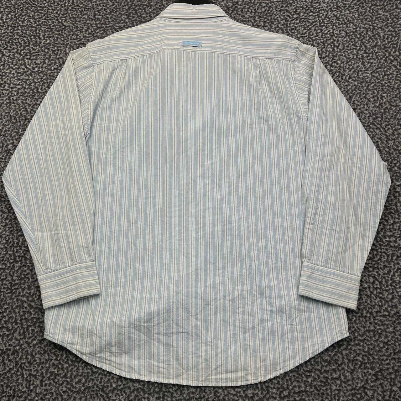 U.S. Polo Assn. U.S. Polo Assn. Button Down Shirt Men Blue Striped Cotton M Size US M / EU 48-50 / 2 - 2 Thumbnail