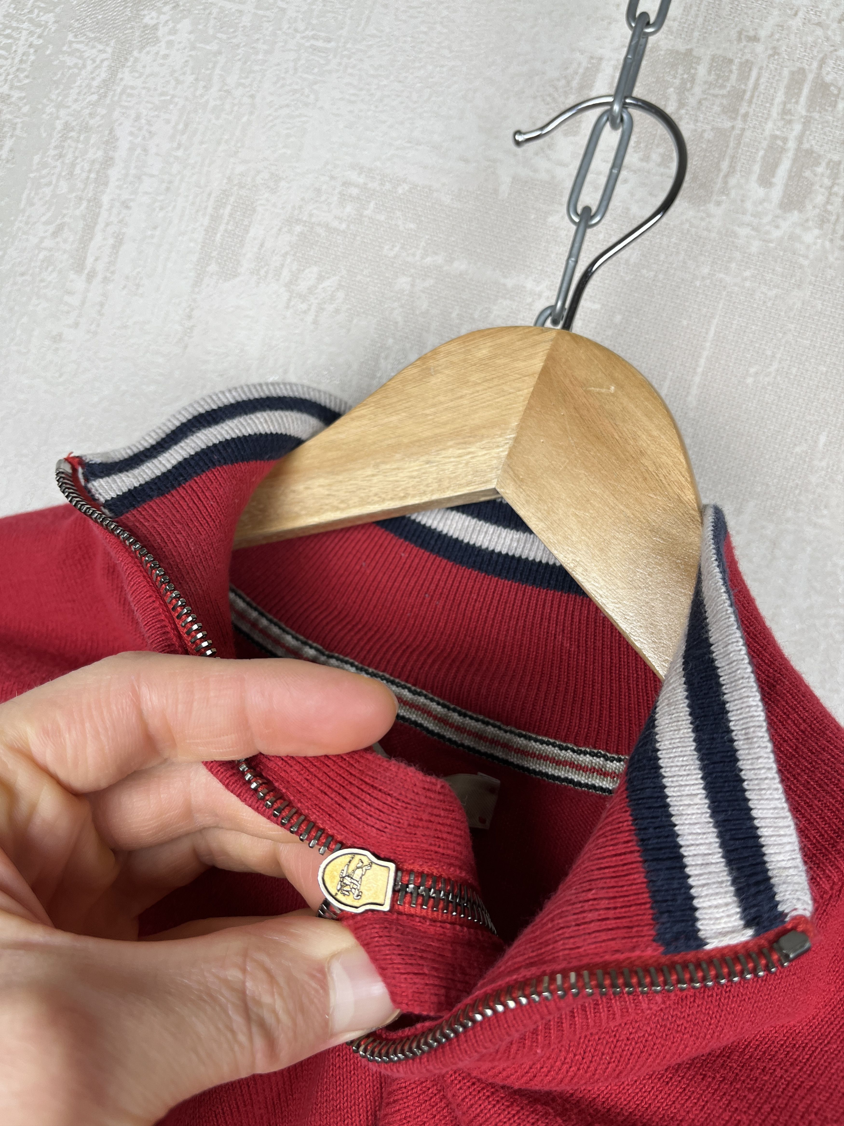 Burberry Burberry London Pullover Cotton Sweater 1/4 Zip Size US L / EU 52-54 / 3 - 7 Thumbnail