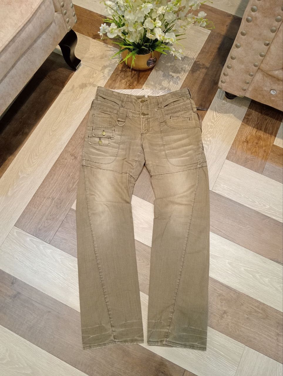 PPFM VINTAGE PPFM JAPAN DOUBLE WAIST CARGO-STYLE DENIM PANTS Size US 32 / EU 48 - 1 Thumbnail