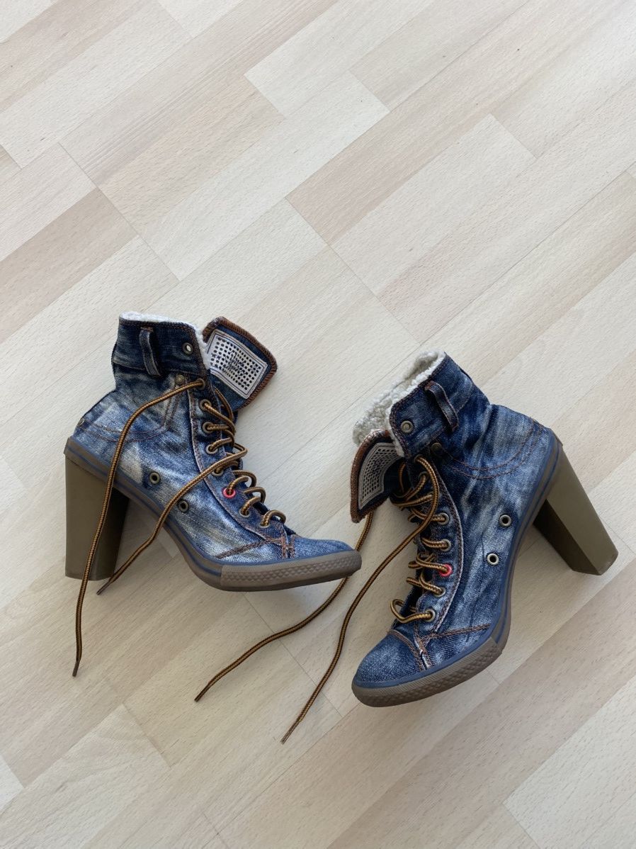 Diesel Diesel Vintage Denim Insulated Y2K Heels Size US 11 / IT 41 - 5 Thumbnail