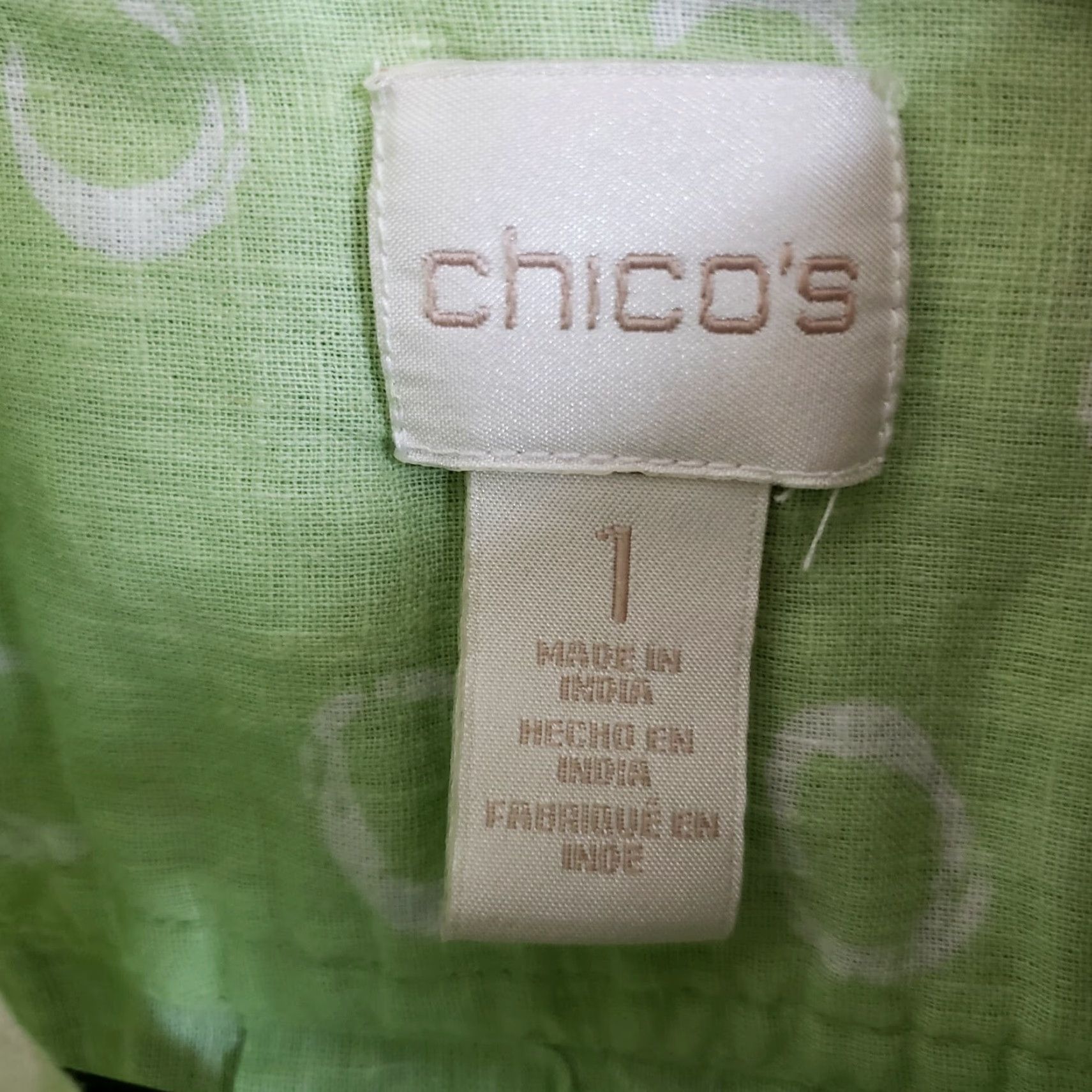 Vintage Chicos Women's Button Front Shirt Medium Green Linen Blend Long Sleeve Casual Vintage: No Size M / US 6-8 / IT 42-44 - 5 Thumbnail