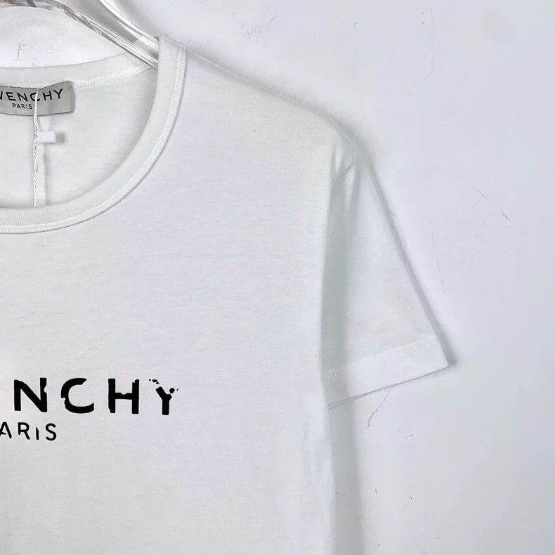 Givenchy Givenchy White Logo Letter Print Cotton Crew Neck Short Sl Size US M / EU 48-50 / 2 - 3 Thumbnail
