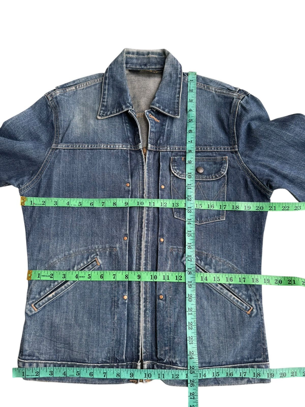 Levi's Vintage Clothing × Vintage × Wrangler Vintage Distressed Wrangler Trucker Denim Size US M / EU 48-50 / 2 - 13 Thumbnail