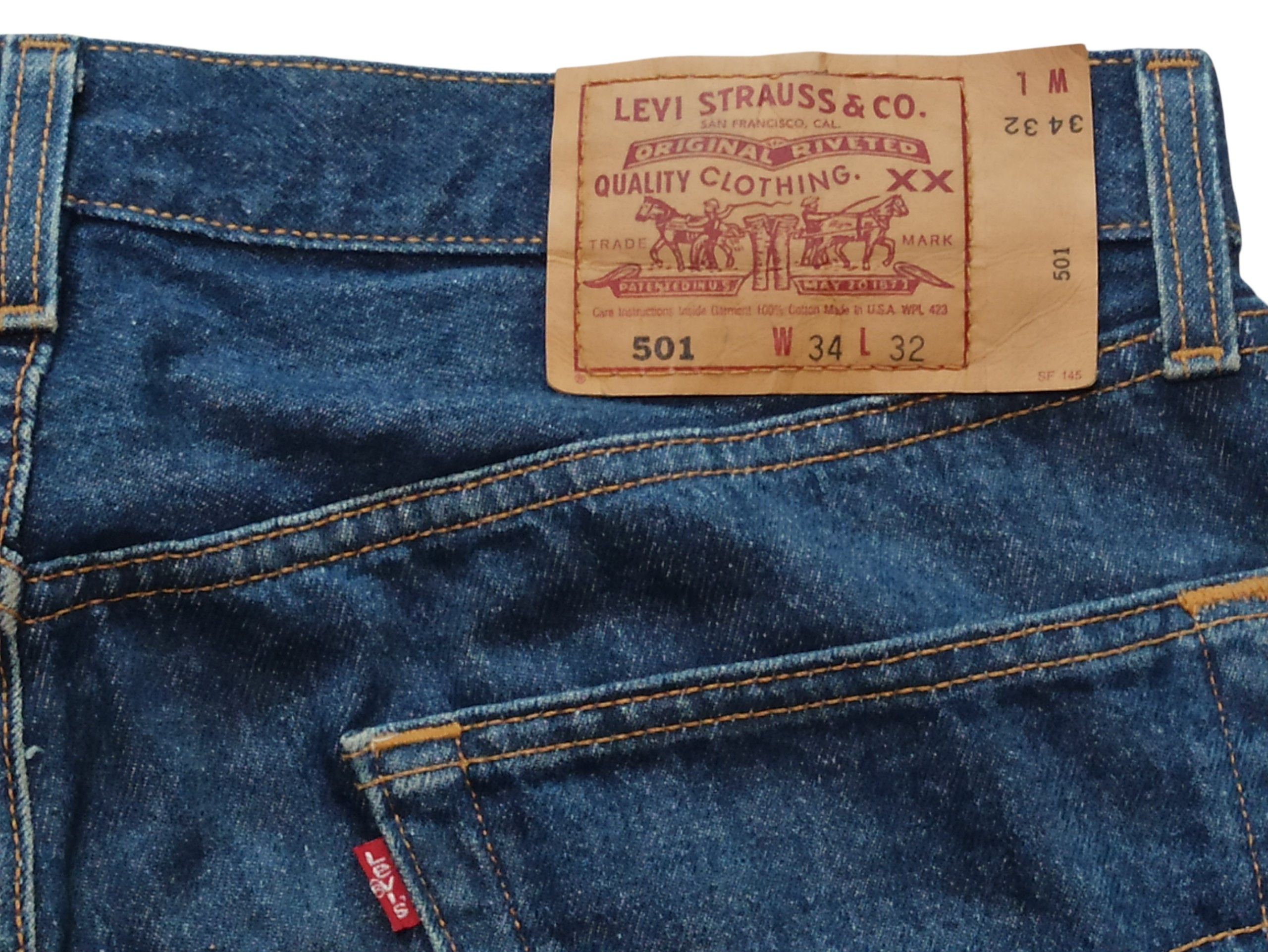 Levi's Vintage 1998 Levi’s 501 Original Fit Jeans Made In USA Size US 34 / EU 50 - 5 Thumbnail