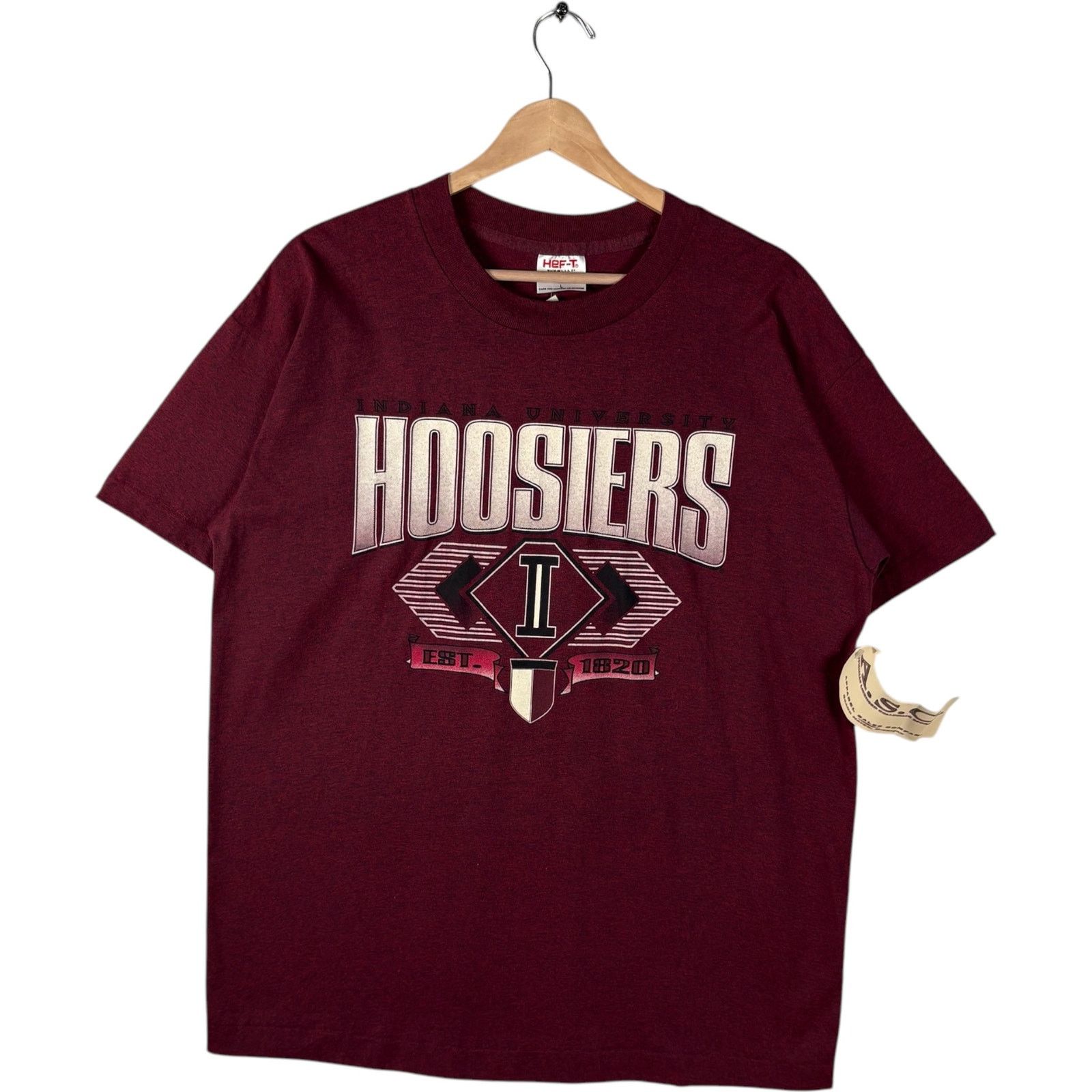 Vintage Vintage Indiana University Hoosiers Spellout Logo Tee L Size US L / EU 52-54 / 3 - 1 Thumbnail