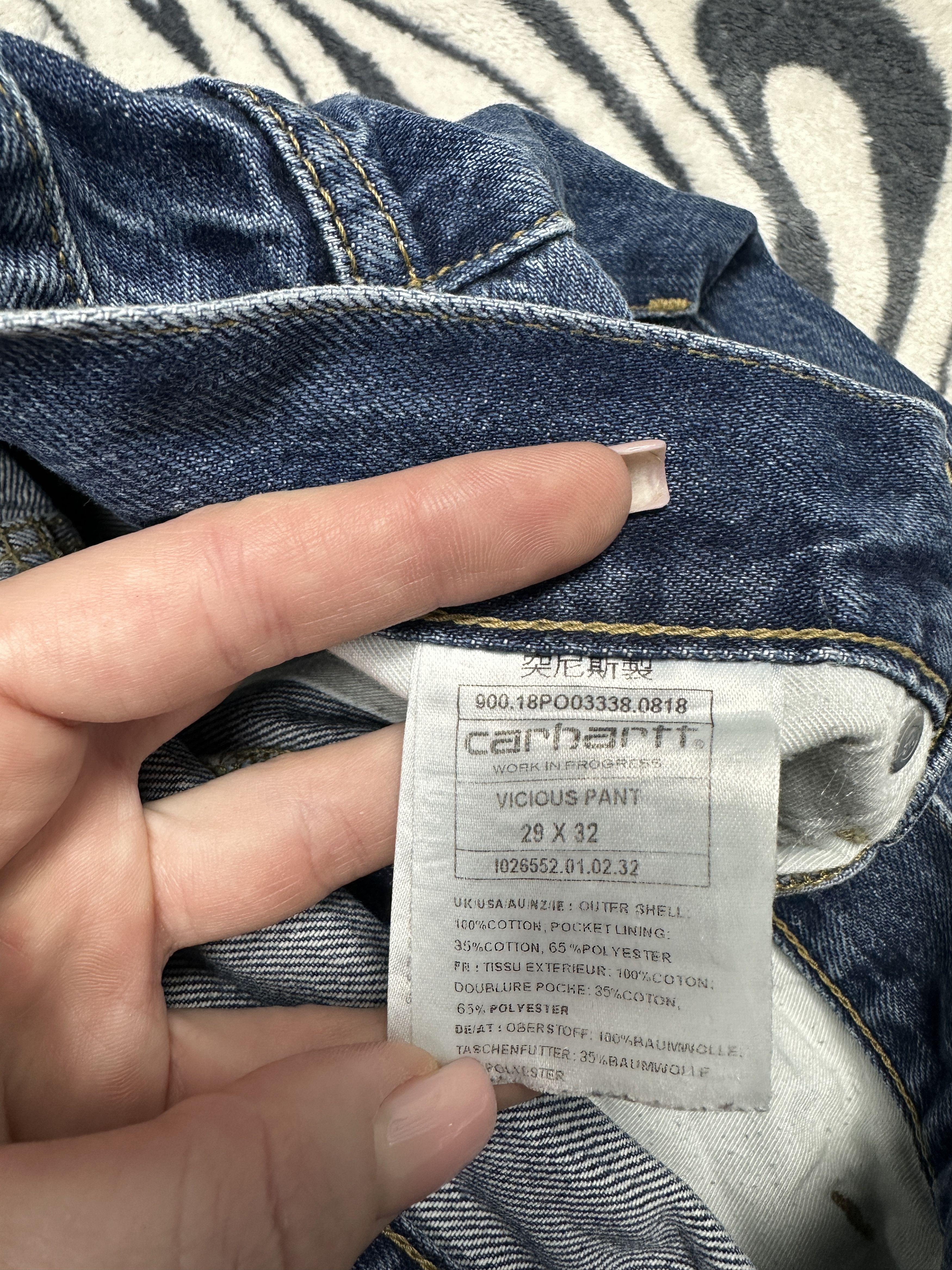 Carhartt Wip Carhartt Wip Mens Vicious Denim Pants Jeans Size US 29 - 10 Thumbnail