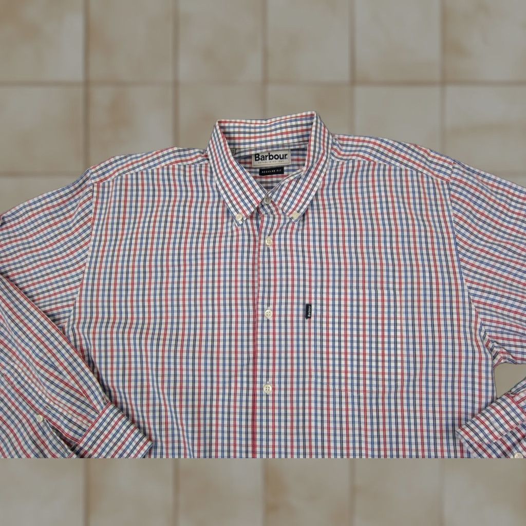 Barbour Barbour Shirt XL Blue Cotton Mens Plaid Casual Button-Up 90s Colorful Size US XL / EU 56 / 4 - 1 Thumbnail