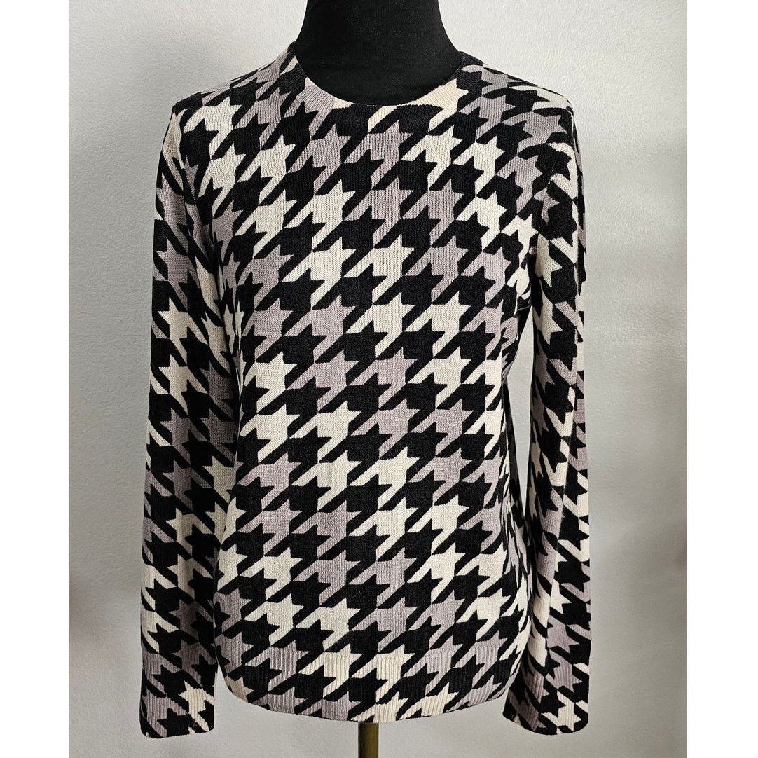 Equipment EUC EQUIPMENT Cashmere Houndstooth Crew Neck Sweater S Size S / US 4 / IT 40 - 2 Thumbnail