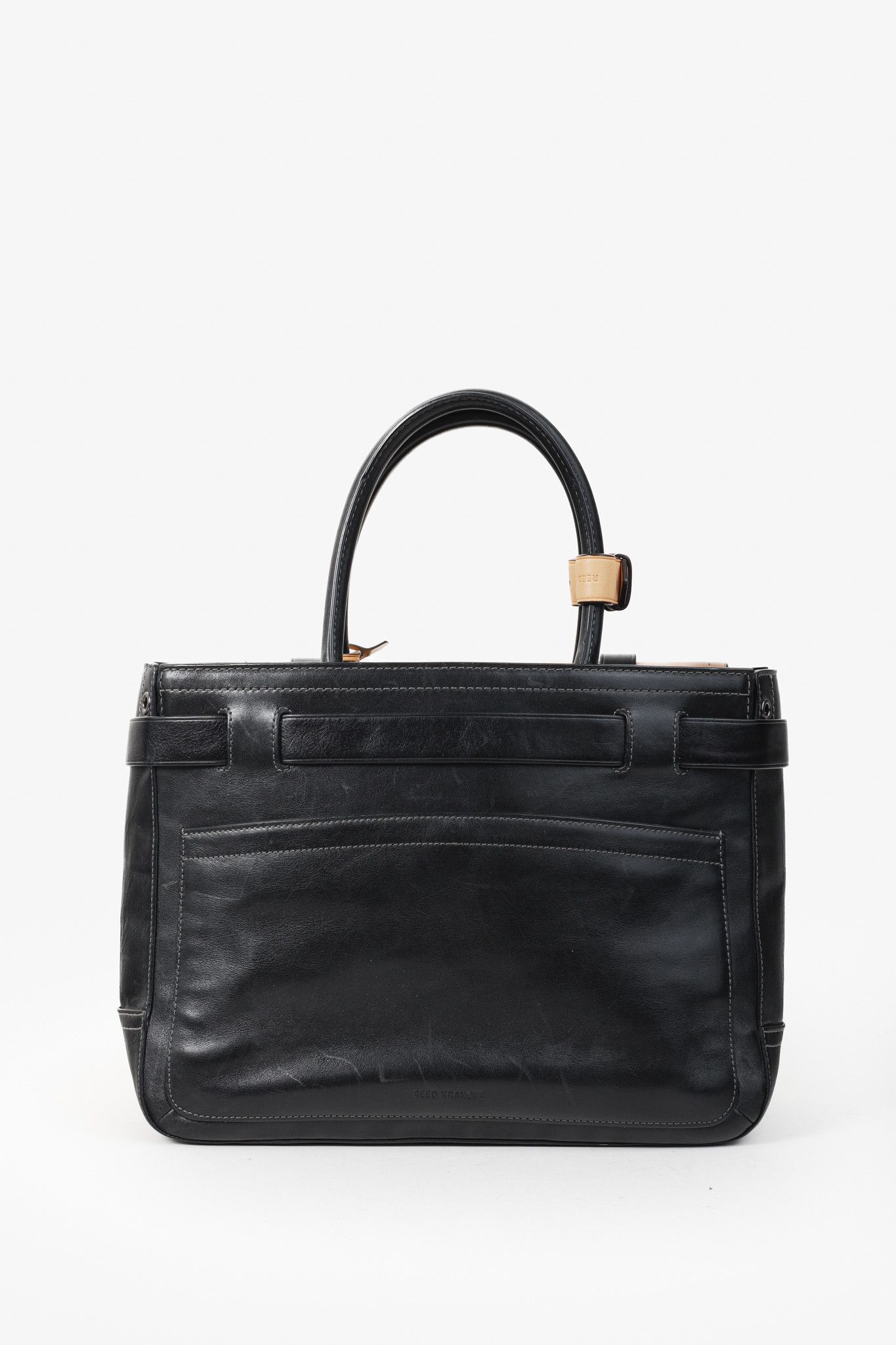 Other Reed Krakoff Tri-Colour Black Brown Belted Tote Bag Size ONE SIZE - 4 Thumbnail