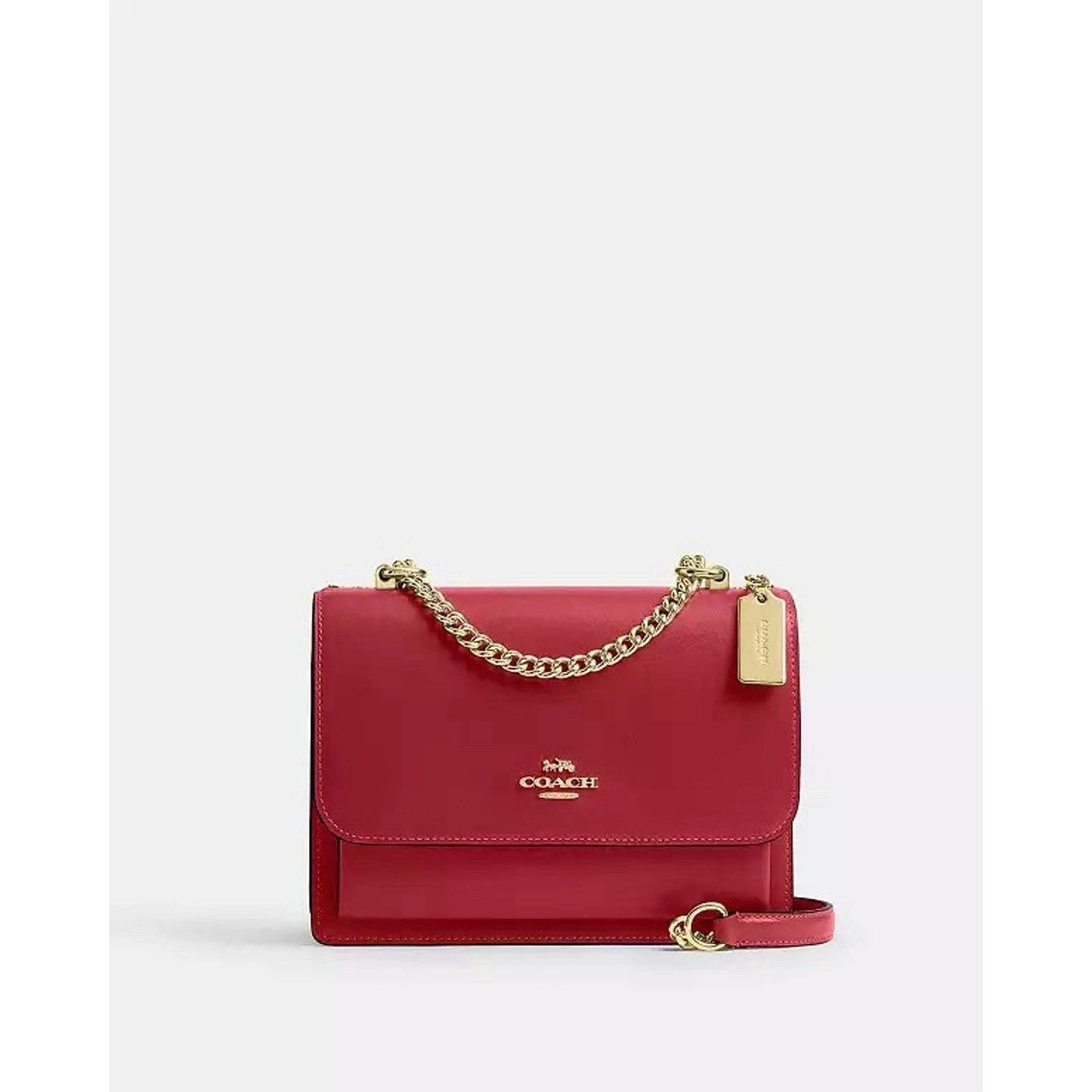 Coach NWT Coach Klare Crossbody Bag Leather CBI97 Gold/True Red Size ONE SIZE - 9 Thumbnail