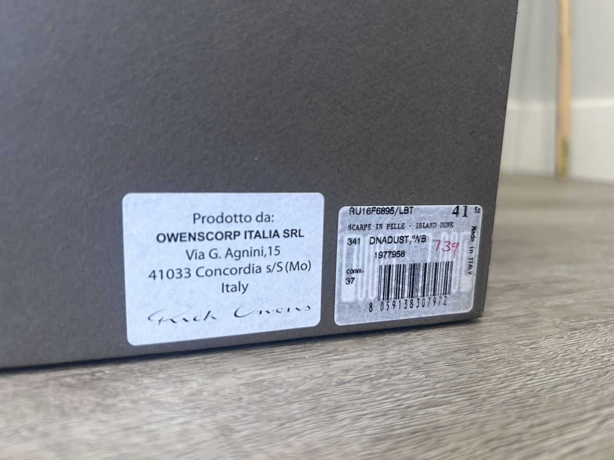 Rick Owens Rick Owens Island Dunks DNA Dust 41 Size US 8.5 / EU 41-42 - 8 Thumbnail
