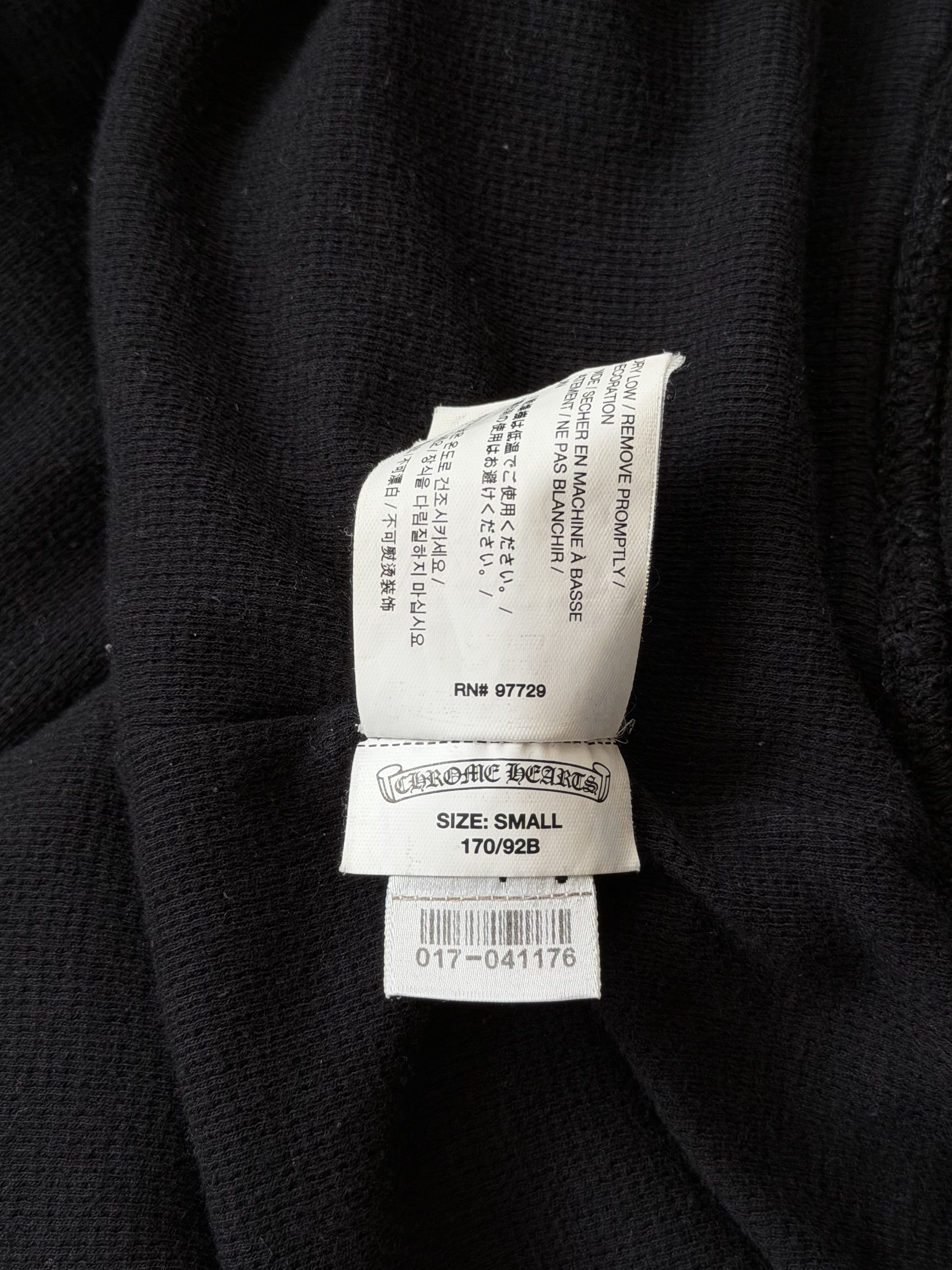 Chrome Hearts Black & White Malibu Cross Logo Zip Up Thermal Hoodie Size US S / EU 44-46 / 1 - 6 Thumbnail