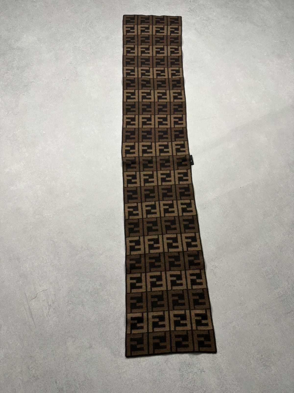 Fendi Vintage Fendi Monogram Zucca Wool Scarf Reversible 2010s Size ONE SIZE - 5 Thumbnail