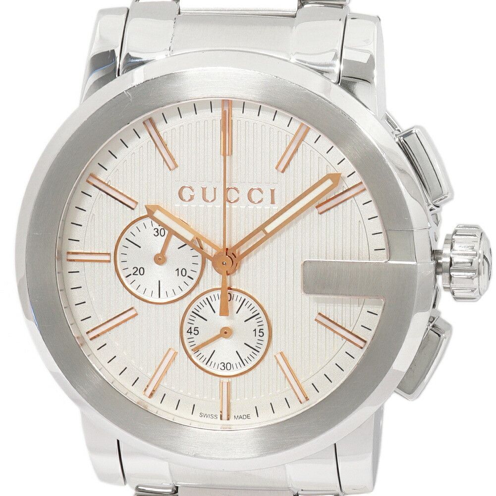 Gucci Gucci Gucci G Chrono Stainless Steel Chronograph Metal Quartz YA101201 101.2 DUTY FREE for USA Size ONE SIZE - 1 Thumbnail