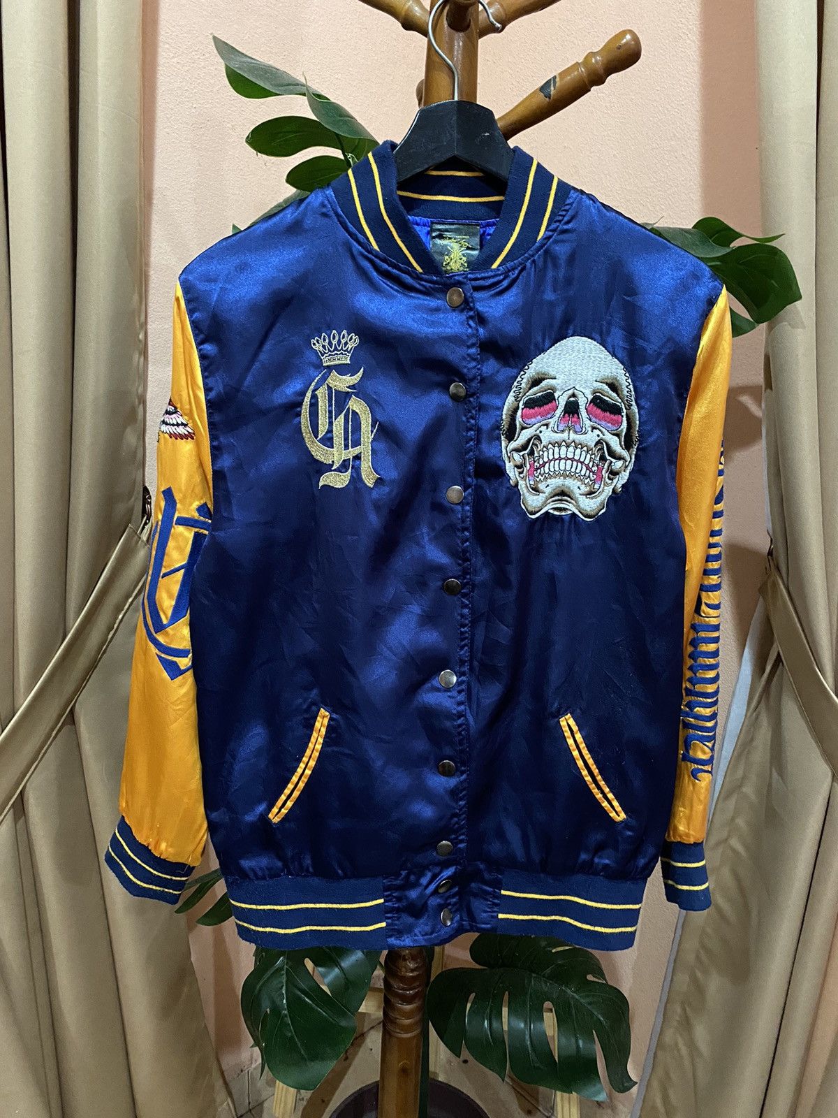 Christian Audigier Christian Audigier Allover Varsity Jacket Bold Embroidery Size US S / EU 44-46 / 1 - 1 Thumbnail
