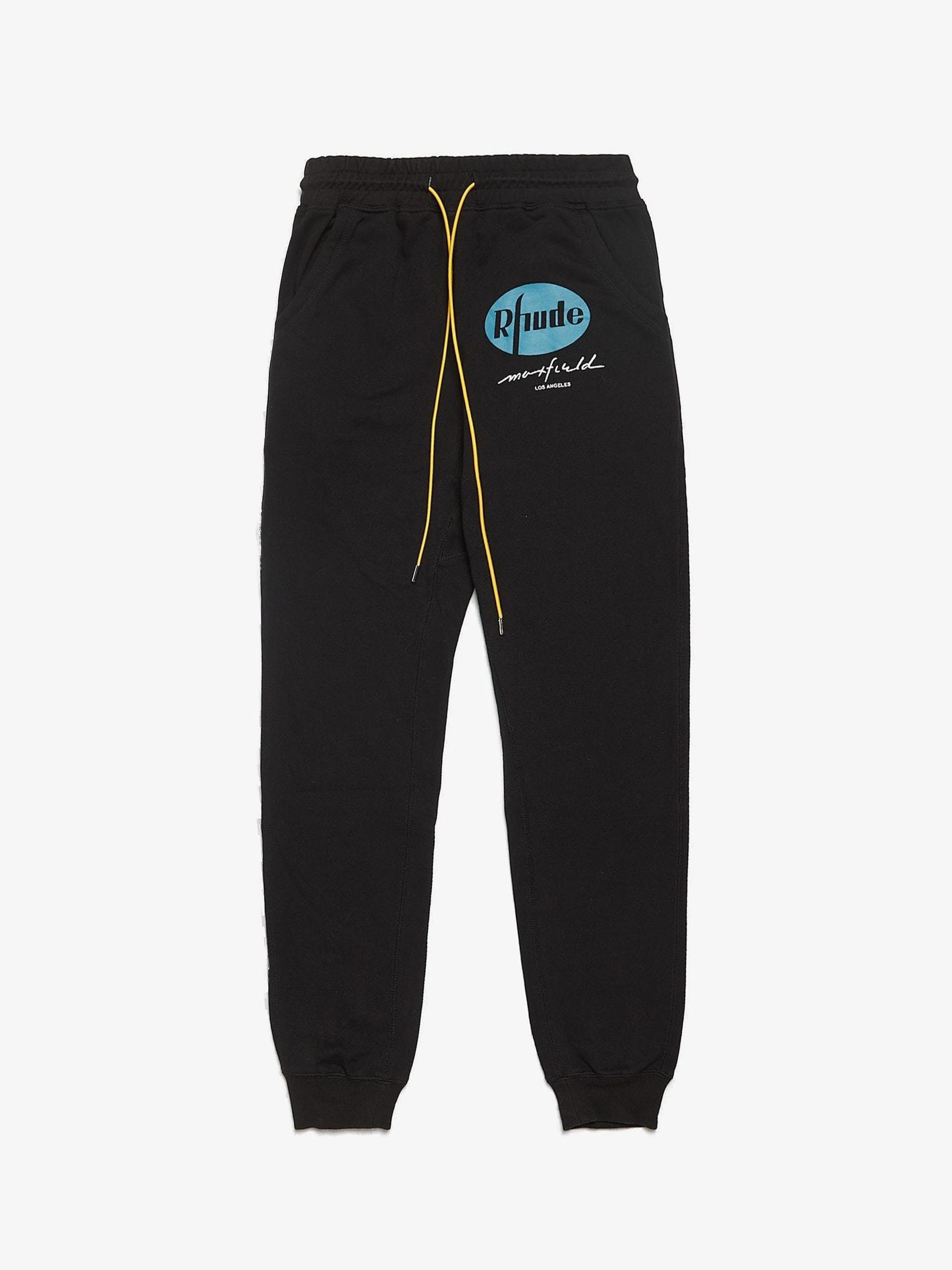 Rhude Maxfield Black Printed Cotton Sweatpants Size US 30 / EU 46 - 1 Thumbnail