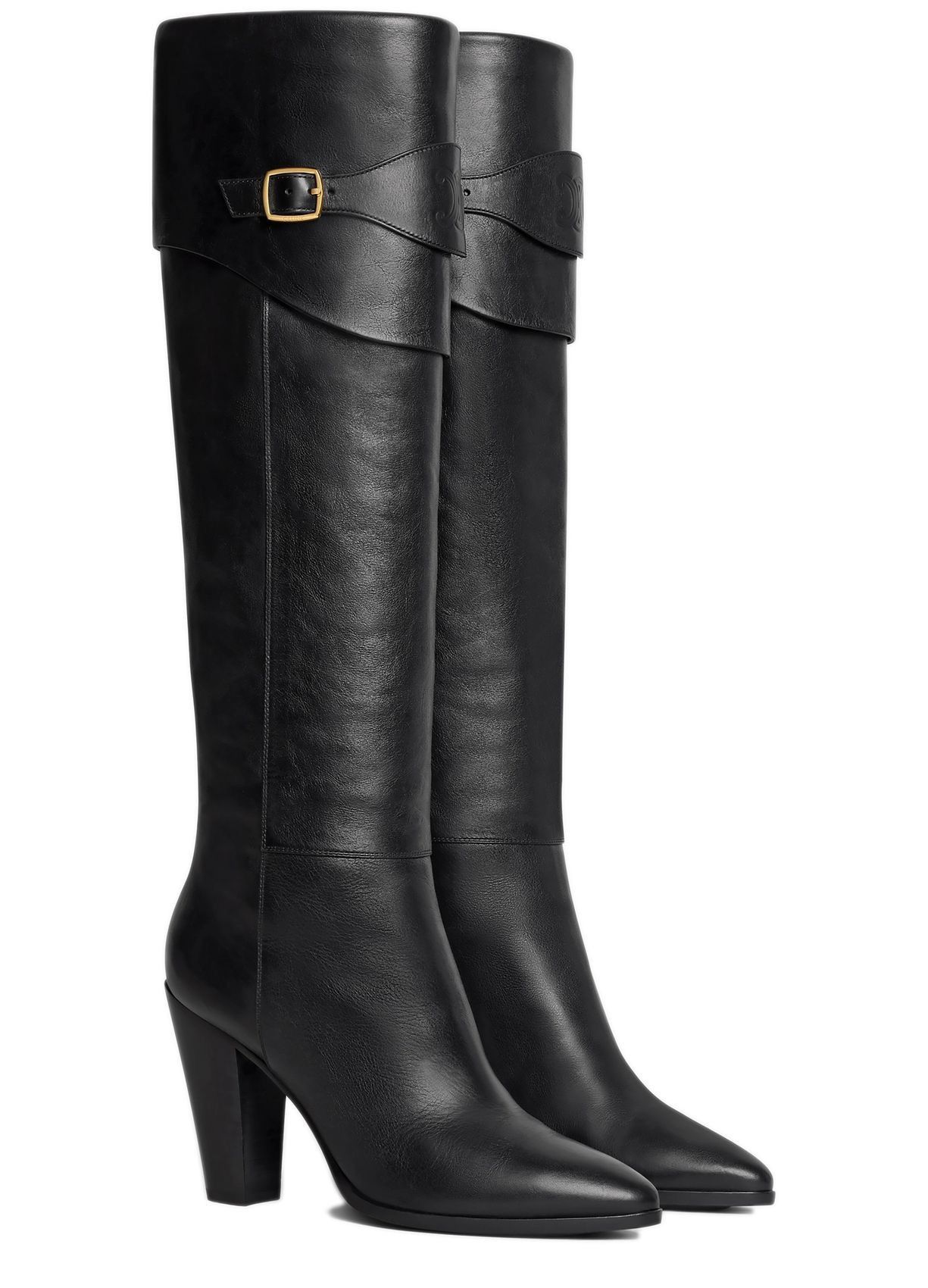 Celine 355293891C.38NO Wiltern Riding Boot With Triomphe Logo Size US 9 / IT 39 - 3 Thumbnail