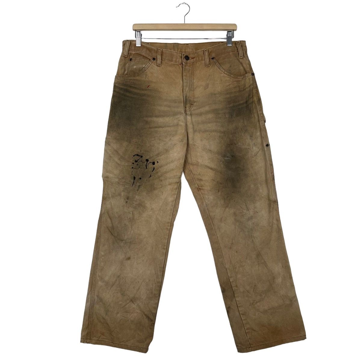 Dickies × Vintage 🔥 VINTAGE DICKIES DYED OILED CARPANTER Size US 34 / EU 50 - 2 Thumbnail
