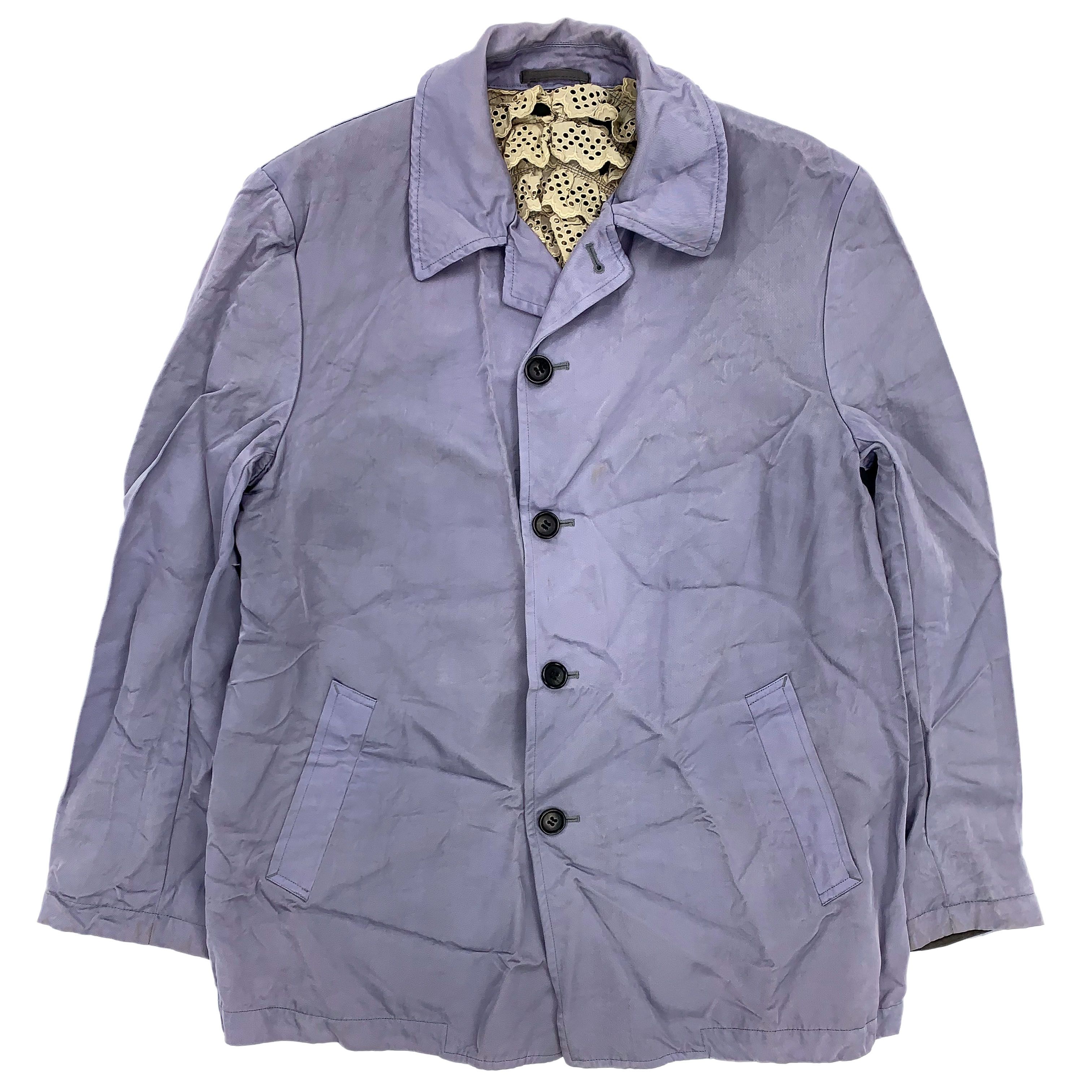 Comme des Garcons × Comme des Garcons Homme Plus SS99 Reversible Lace Ruffled Lining Nylon Jacket Size US M / EU 48-50 / 2 - 5 Thumbnail