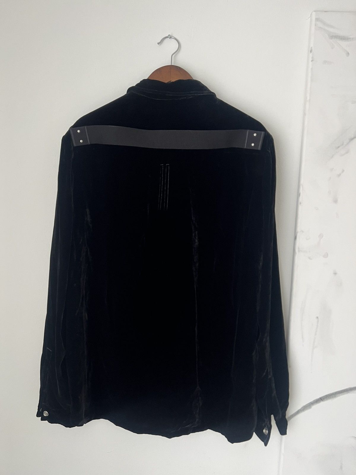 Rick Owens RICK OWENS LUXOR BLACK VELVET BUTTON UP Size US L / EU 52-54 / 3 - 2 Thumbnail