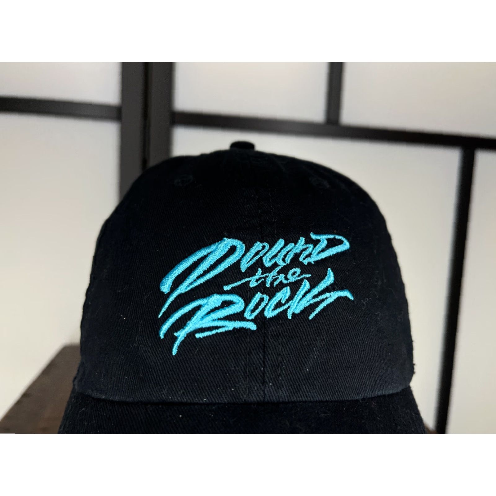 Vintage Pound The Rock Hat Cap Strap Back One Size Adult Black Cotton Twill Outdoor Baseball Cap Men Adjustable Lightweight Logo Outdoor Size ONE SIZE - 2 Thumbnail