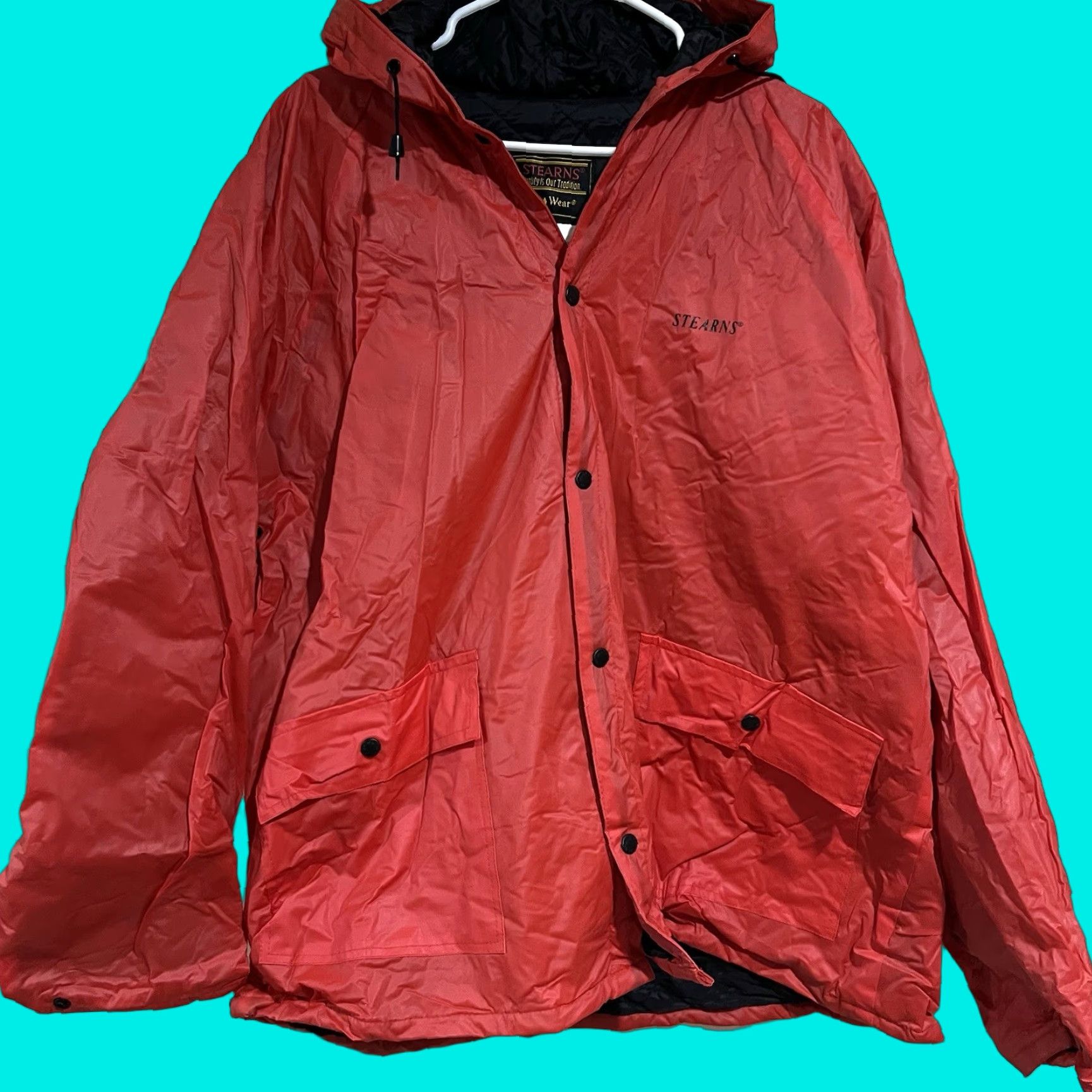Vintage VINTAGE Stearns Dry Wear Jacket XL Men Red Nylon Rain Coat Mens Size US XL / EU 56 / 4 - 1 Thumbnail