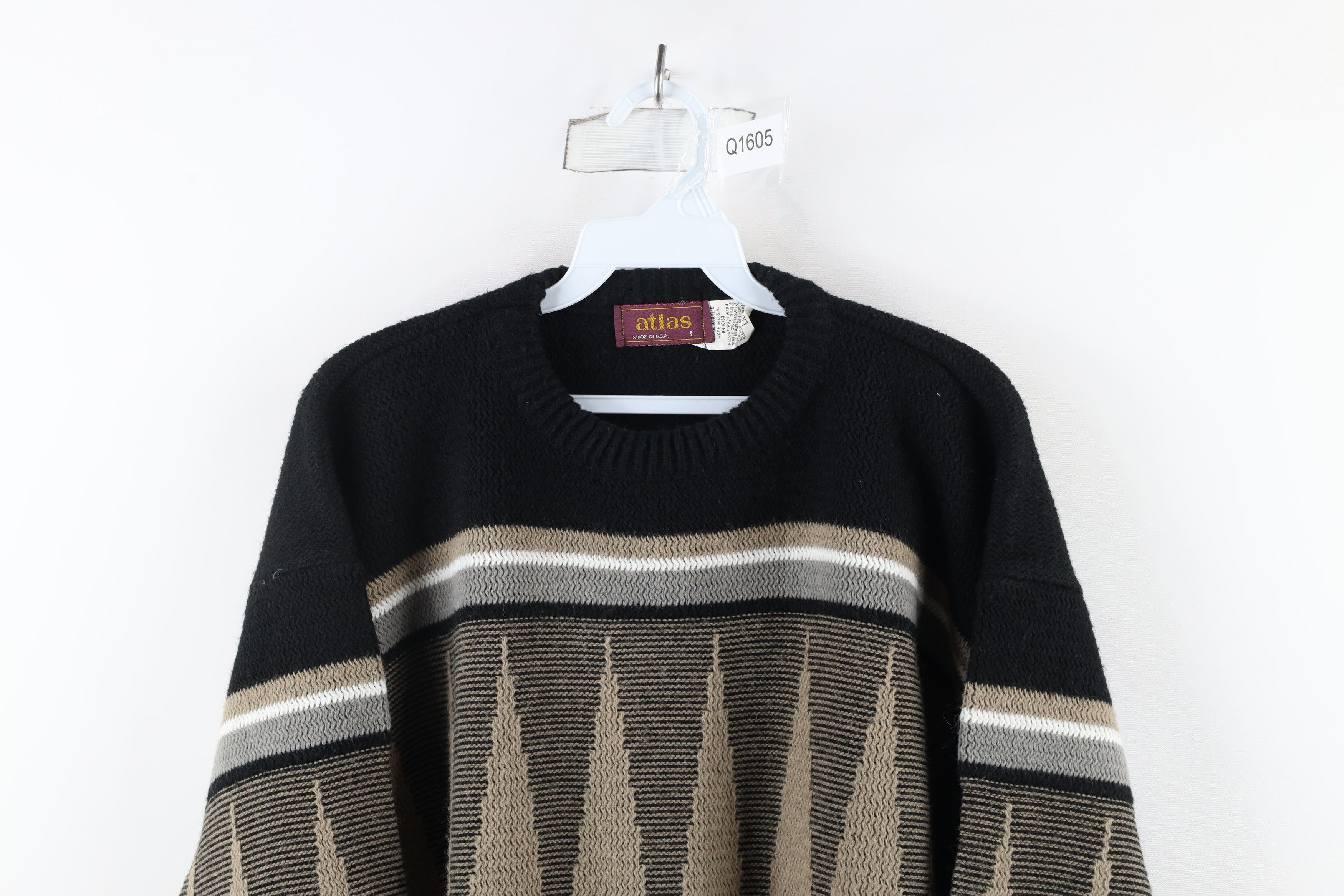 Vintage Vintage 90s Coogi Style Zig Zag Knit Crewneck Sweater USA Size L / US 10 / IT 46 - 2 Thumbnail