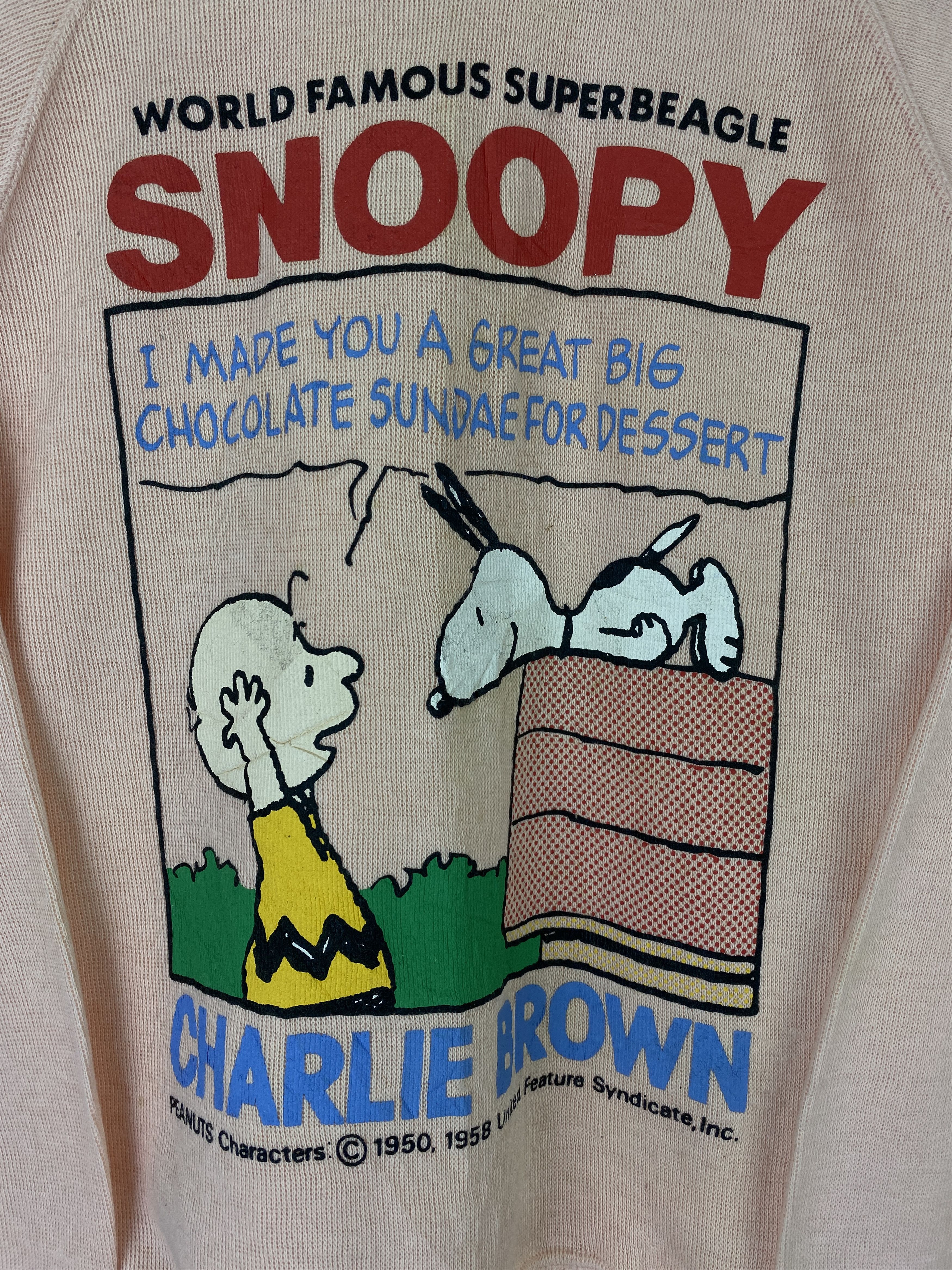 Peanuts Vintage Snoopy Printed Crewneck Sweatshirt SH0522 Size US S / EU 44-46 / 1 - 8 Thumbnail