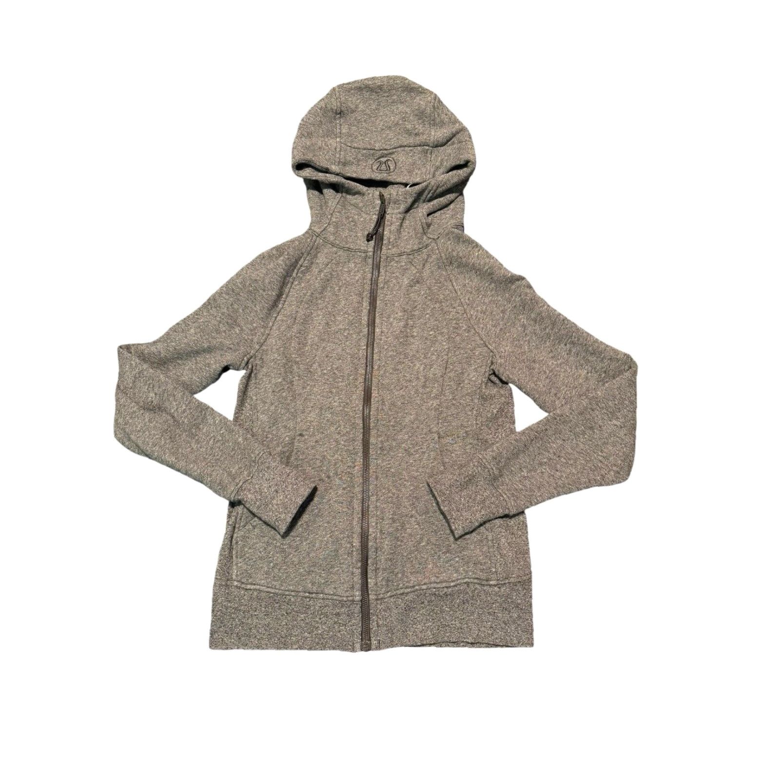 Lululemon VINTAGE Lululemon Scuba Hoodie Womens Heather Gray Fabric Full Zip Embroidered Sz 6 Size M / US 6-8 / IT 42-44 - 3 Thumbnail