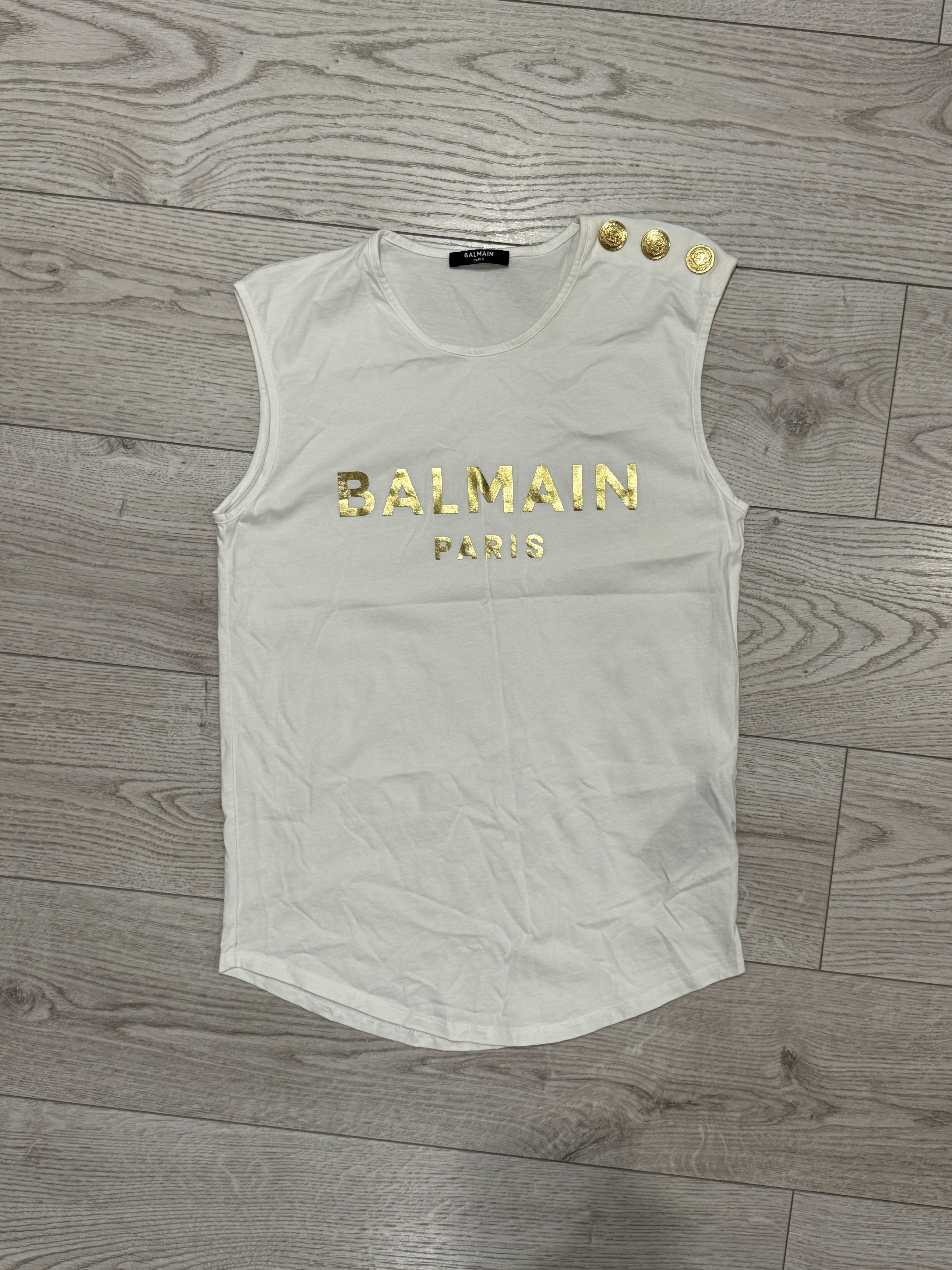 Balmain Balmain Paris sleeveless logo top Size US XS / EU 42 / 0 - 1 Thumbnail